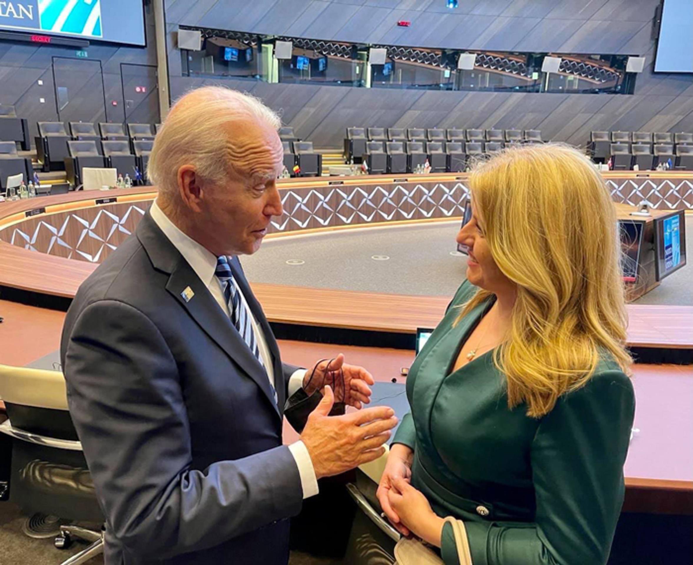 Joe Biden a Zuzana Čaputová.