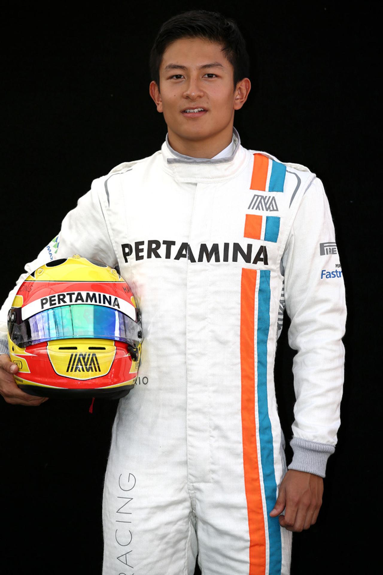 Indonézsky jazdec tímu Manor Rio Haryanto.