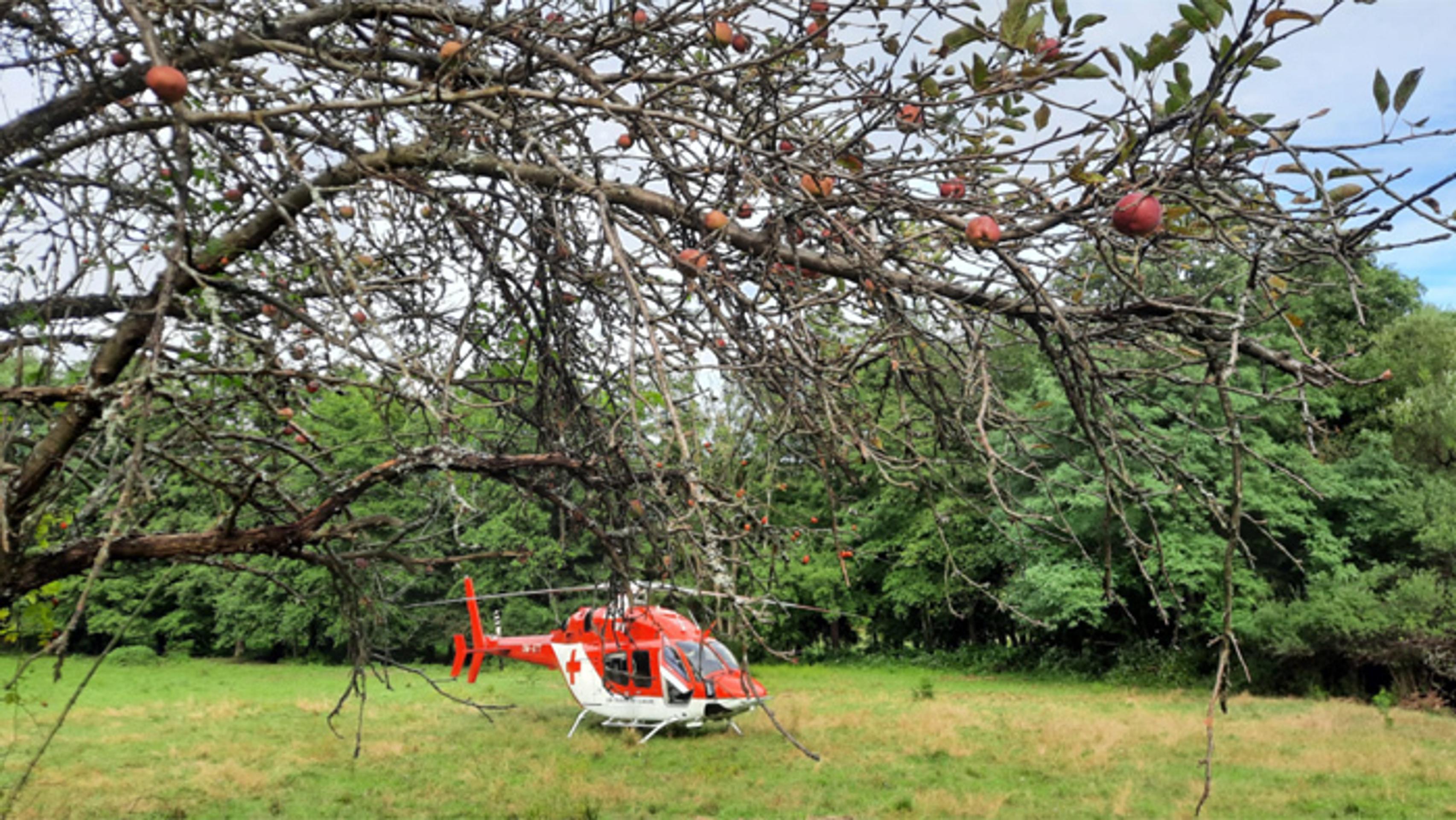 Záchranársky vrtuľník zasahoval neďaleko obce Hradište.