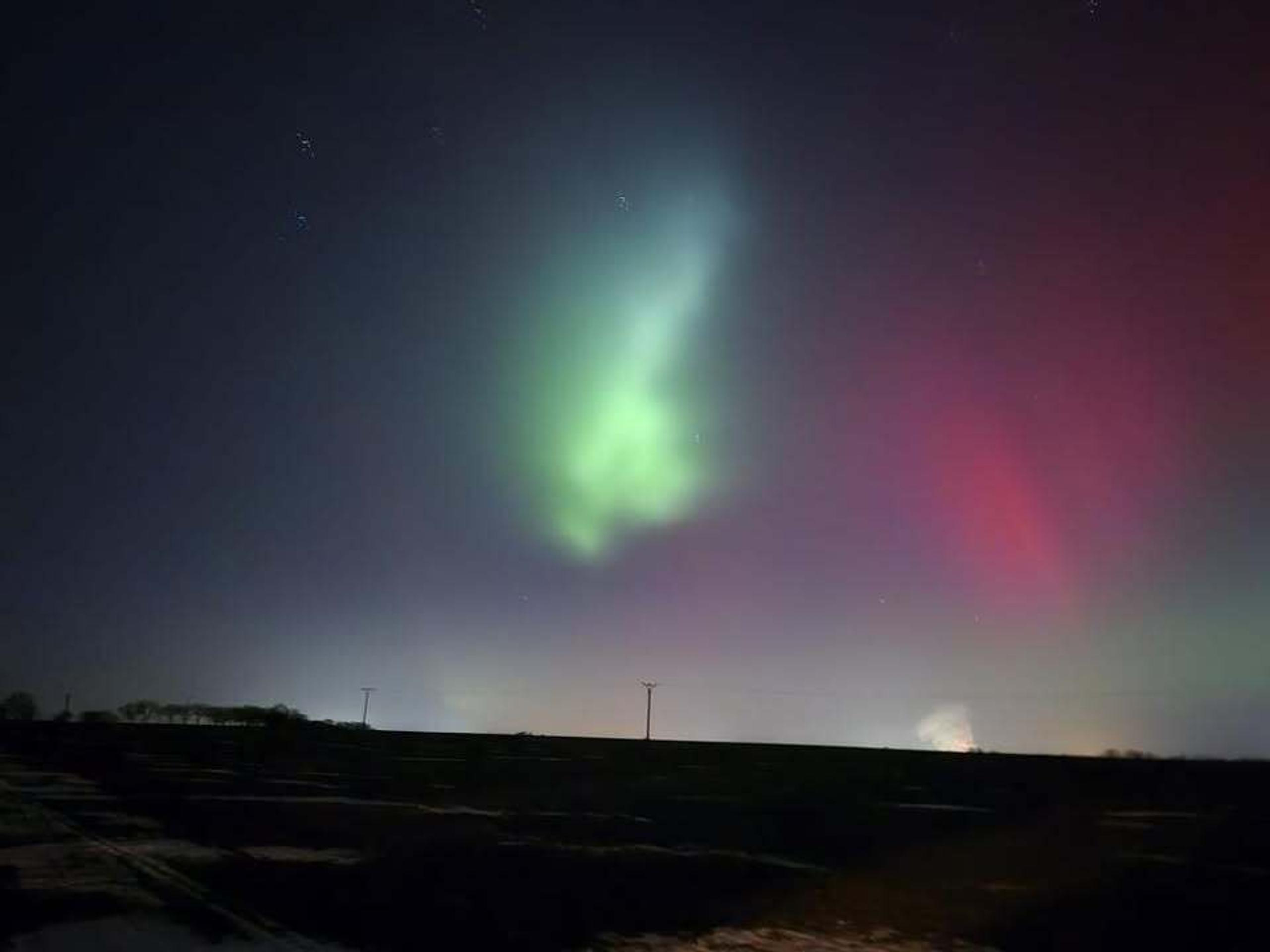 Polárna žiara v Česku.