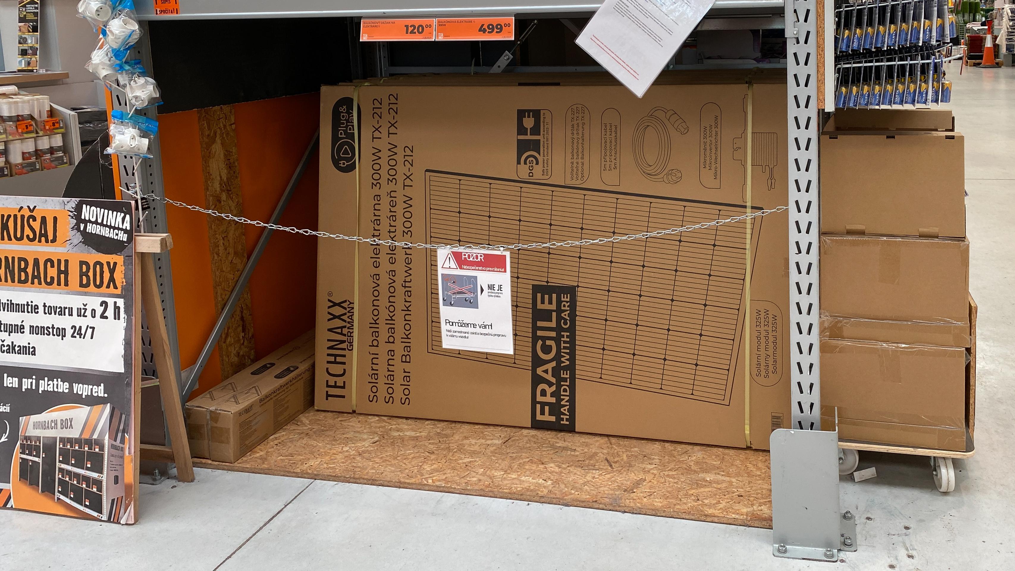 Solárne panely v slovenských obchodoch.