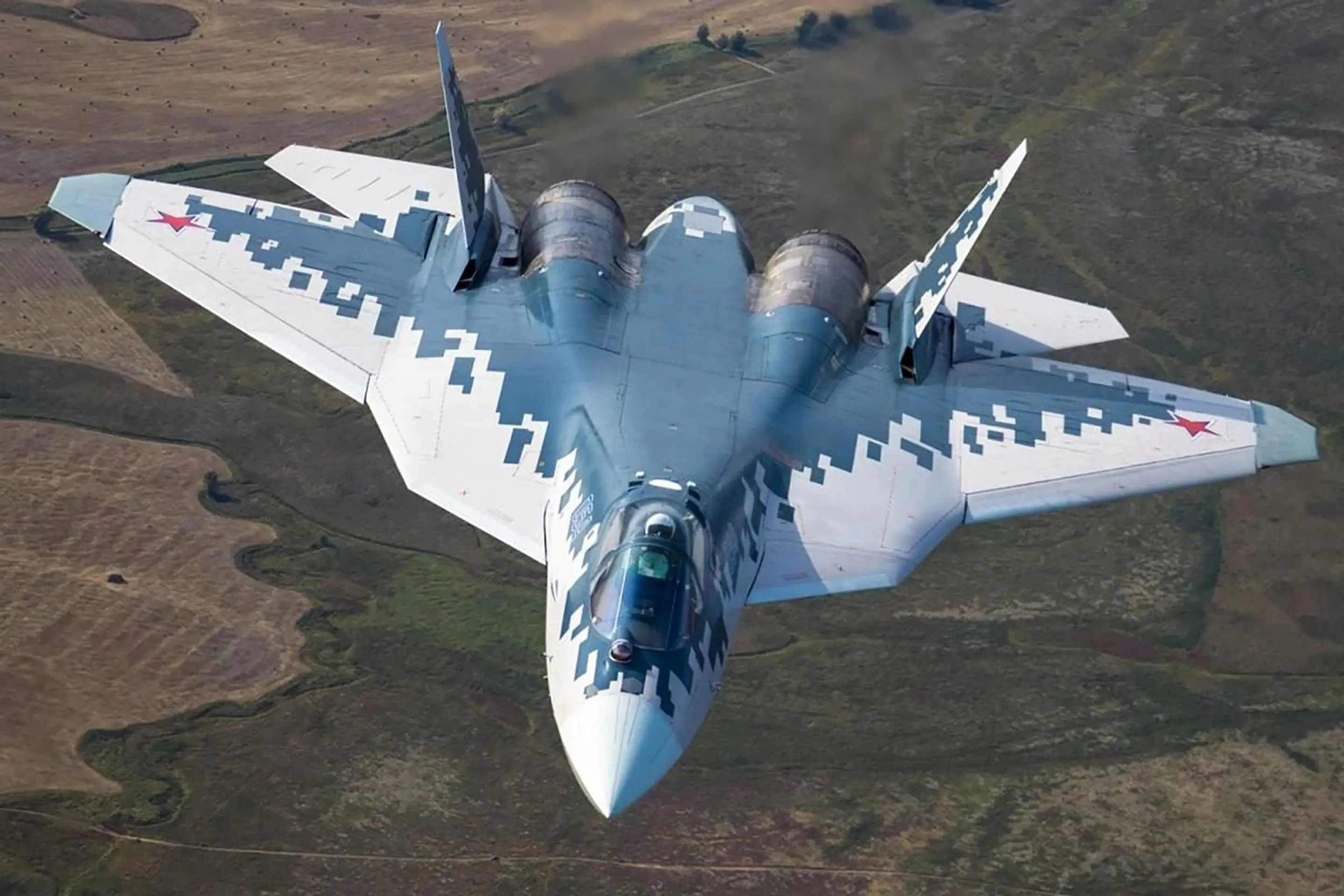 Ruská stíhačka Su-57.