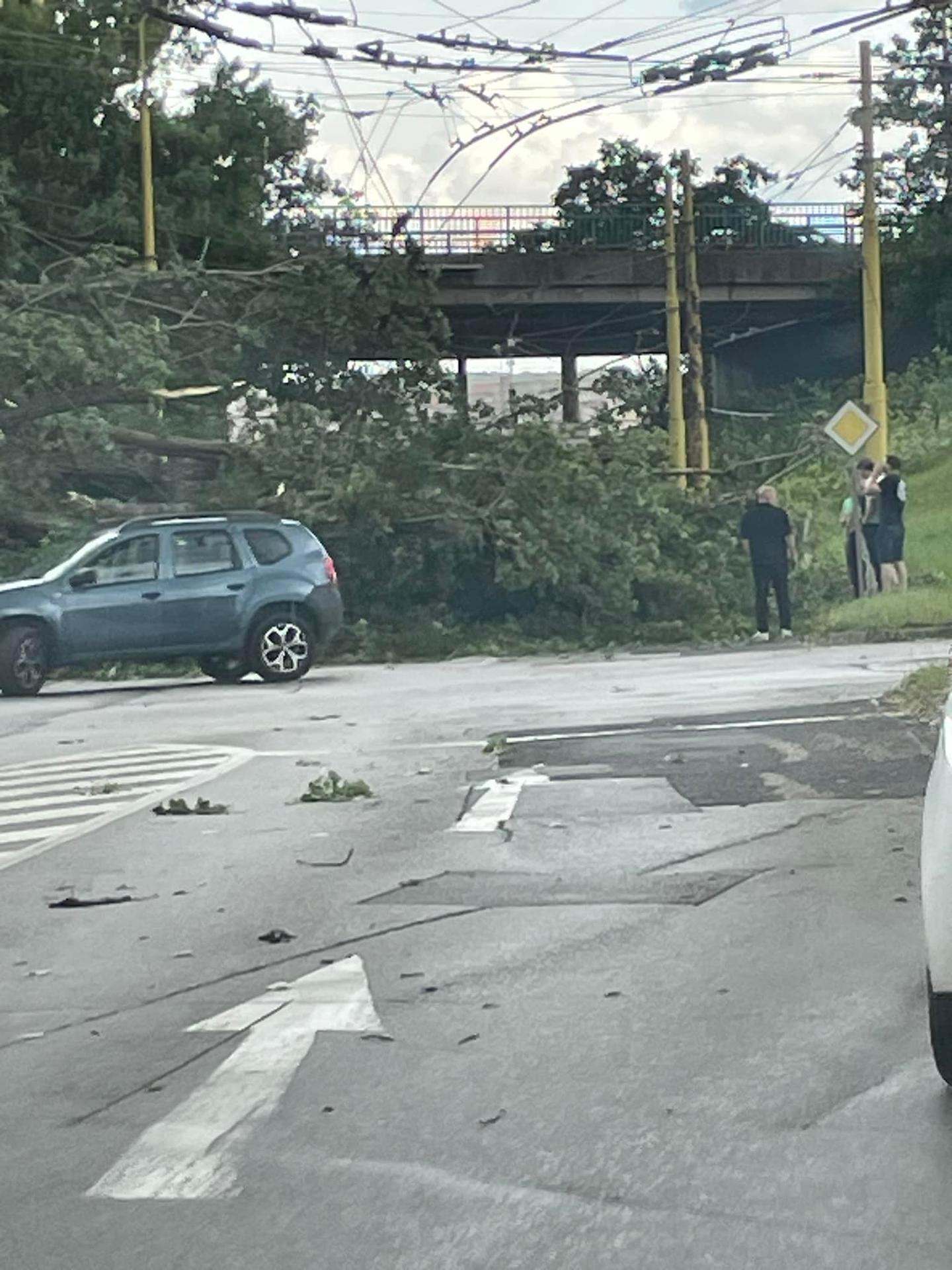 Strom strhol vedenie.