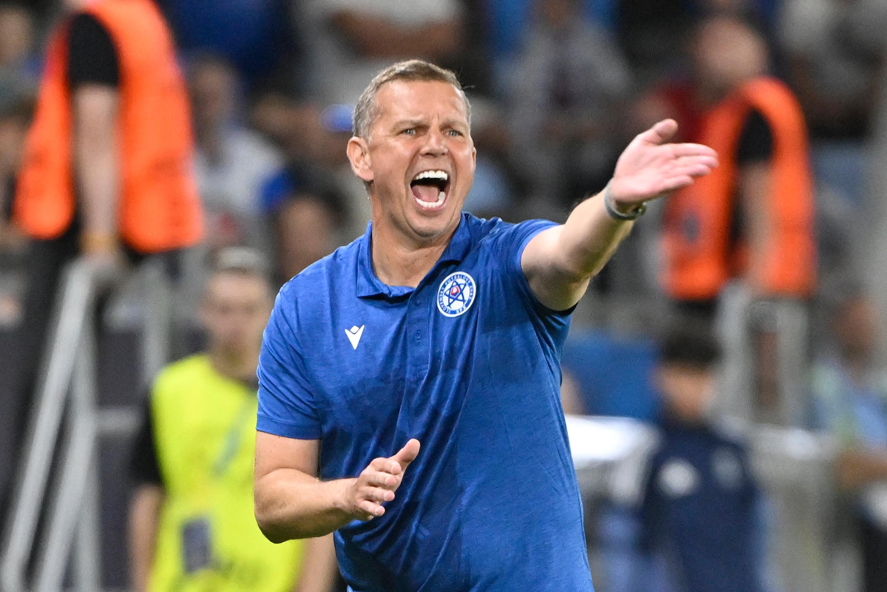 Na snímke tréner Slovenska Jaroslav Kentoš.