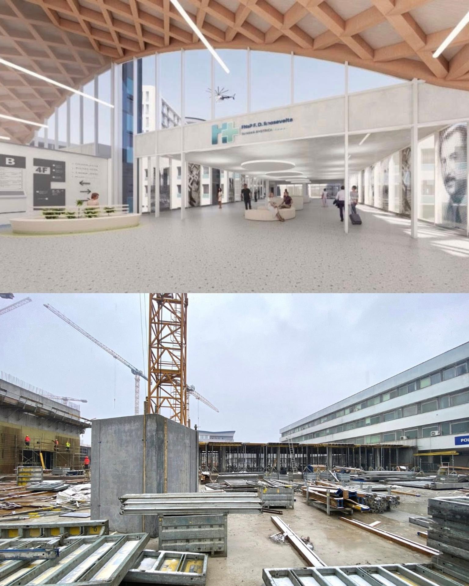 Výstavba novej nemocnice v Banskej Bystrici napreduje.