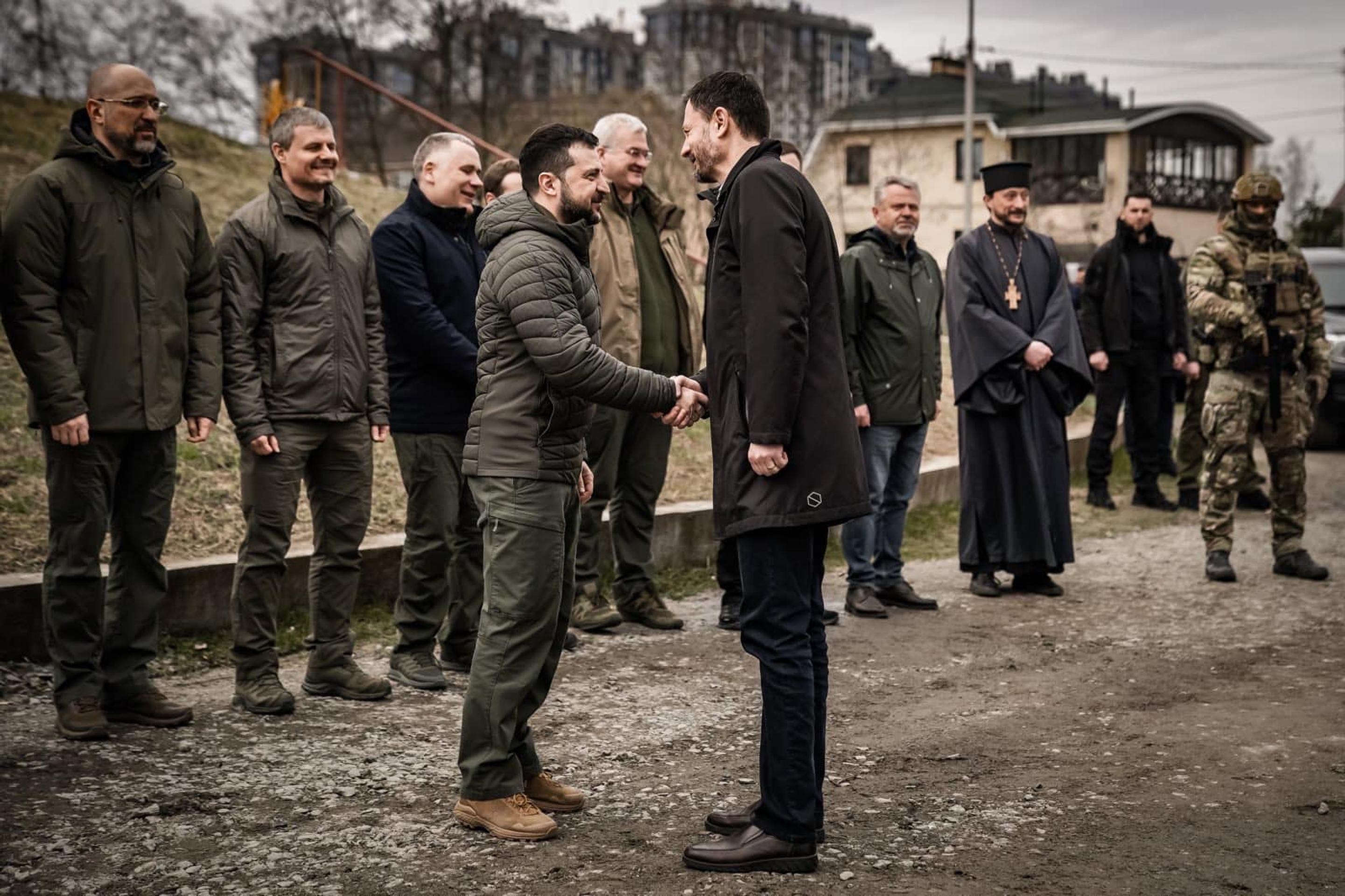 Slovenská delegácia na Ukrajine.