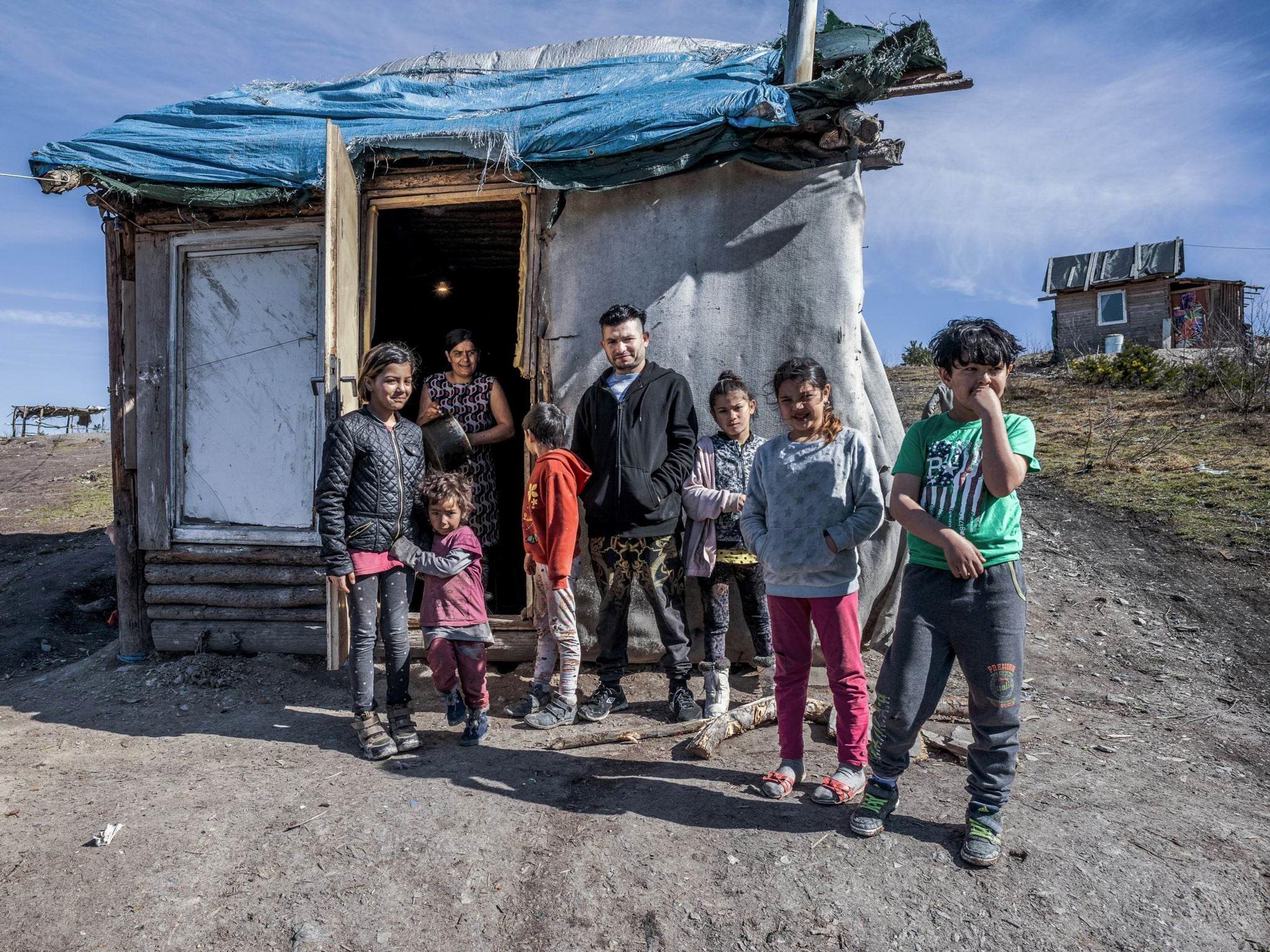 Rómska osada pri Richnave.