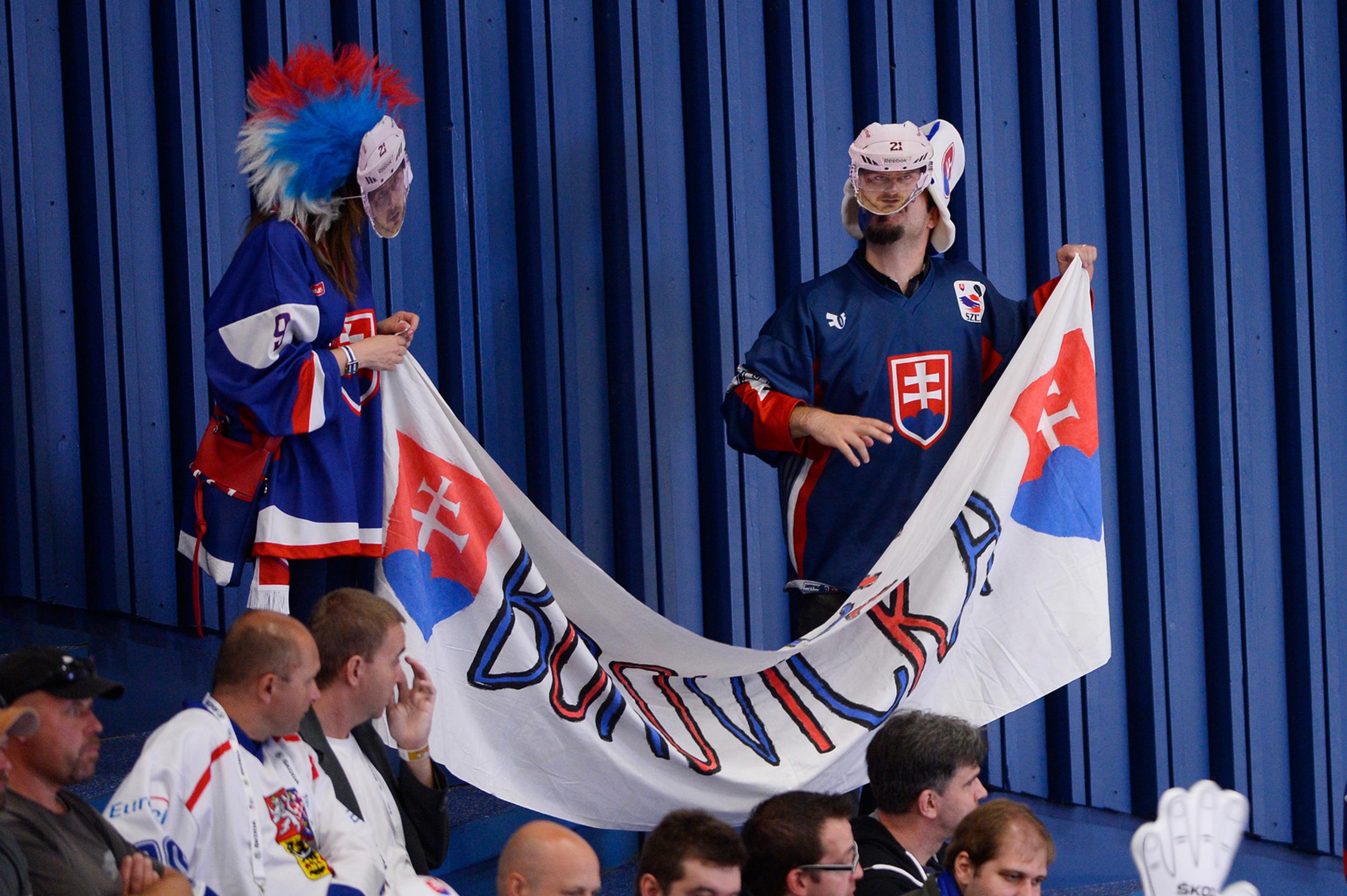 Fanúšikovia Slovenska počas zápasu