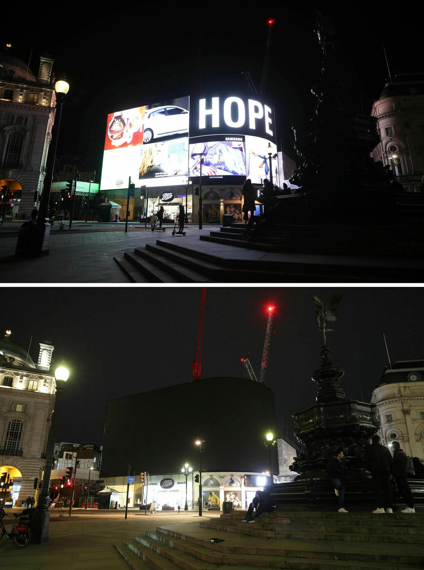 Pohľad na Piccadilly Circus v Londýne.
