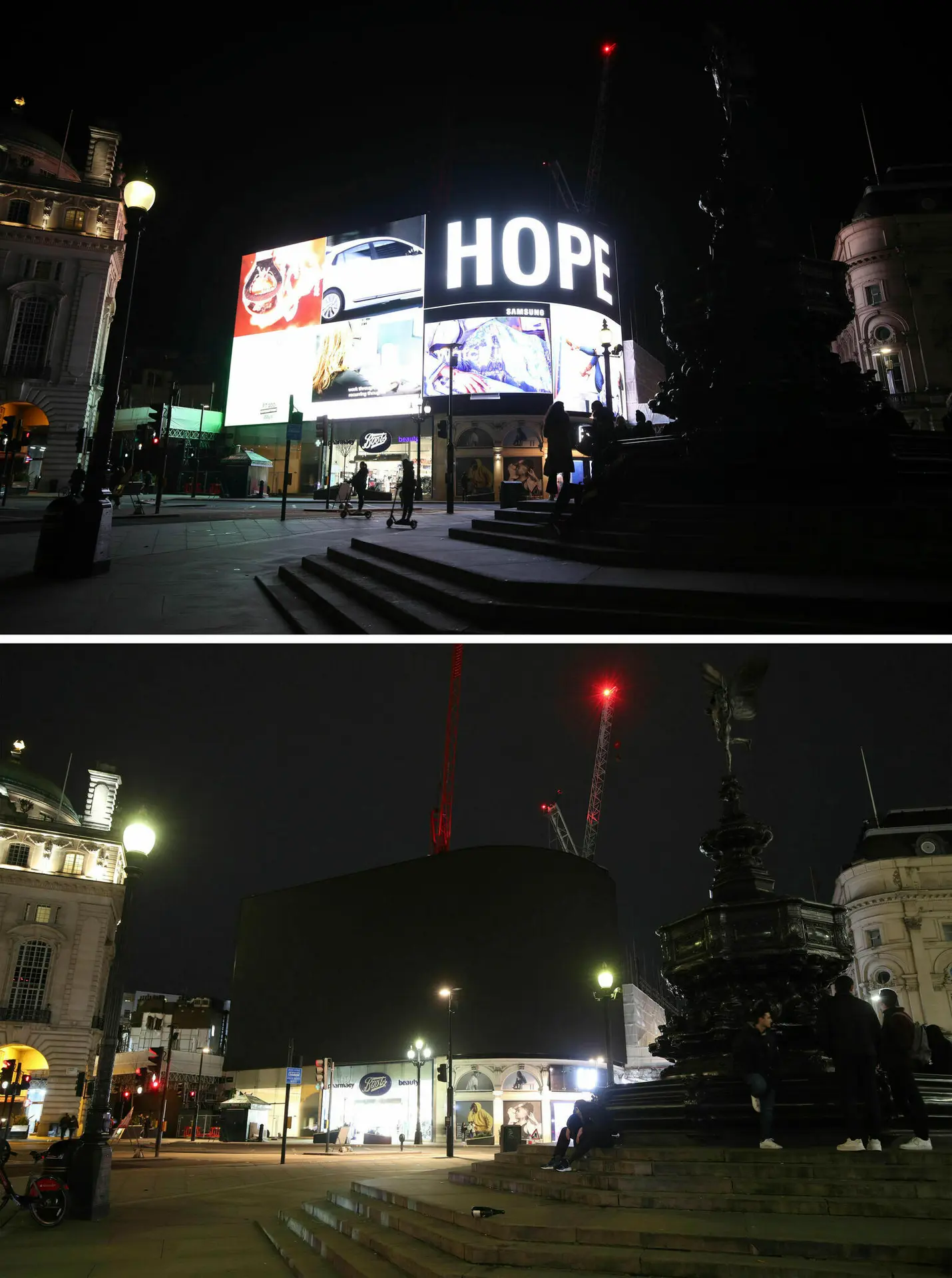 Pohľad na Piccadilly Circus v Londýne.