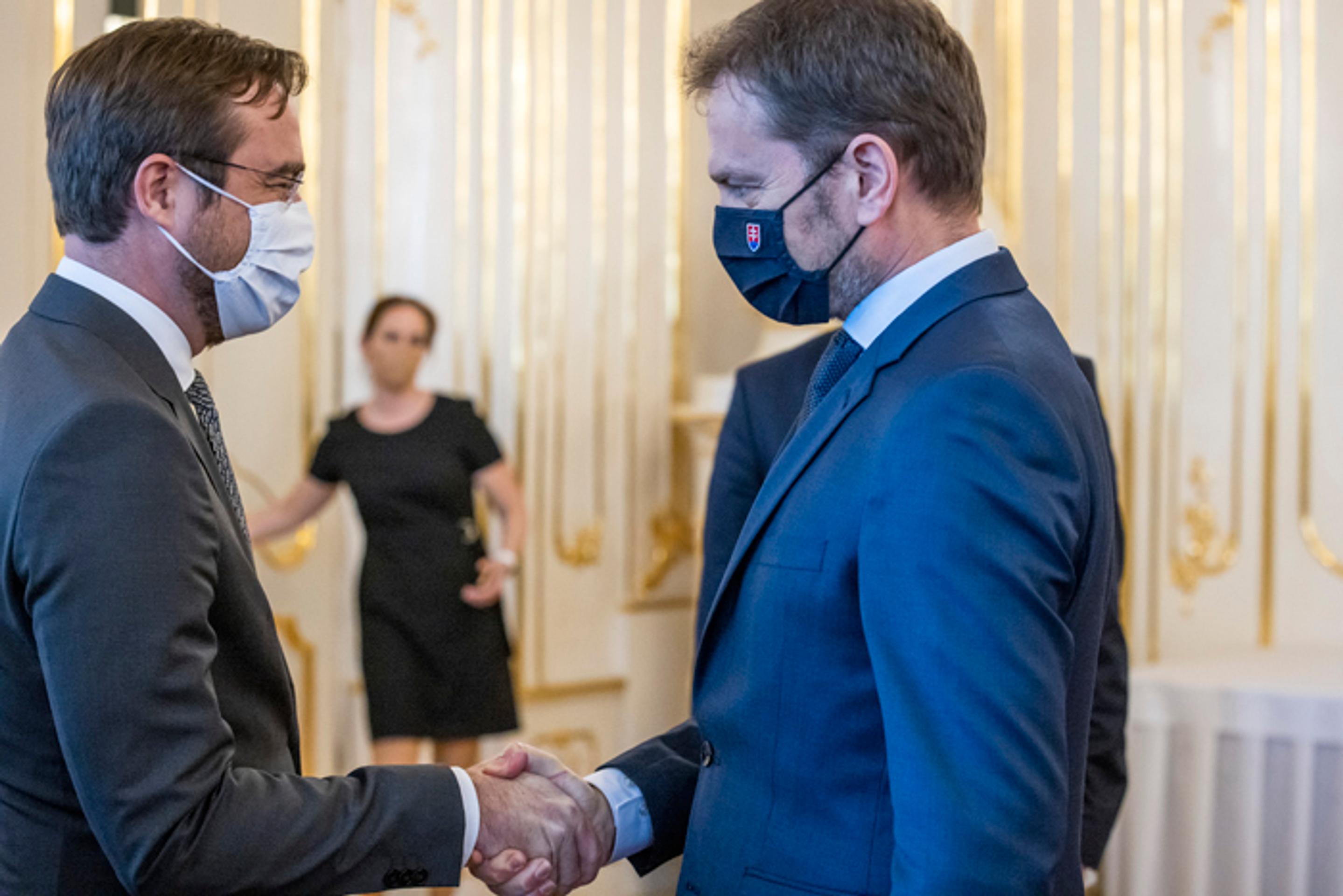 Marek Krajčí a premiér Igor Matovič.