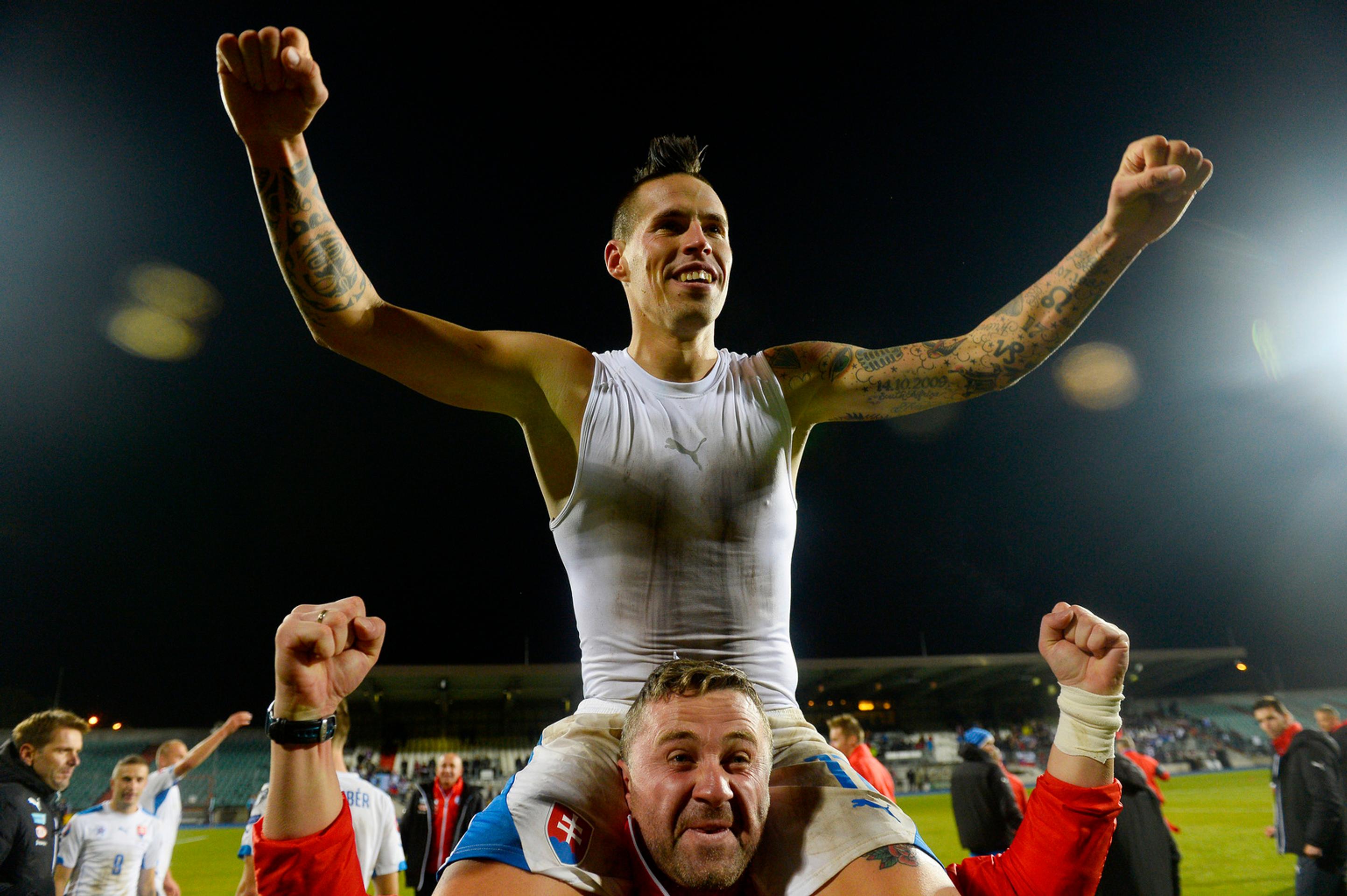 Marek Hamšík - muž, ktorý spečatil sedemnástym reprególom postup na EURO 2016.
