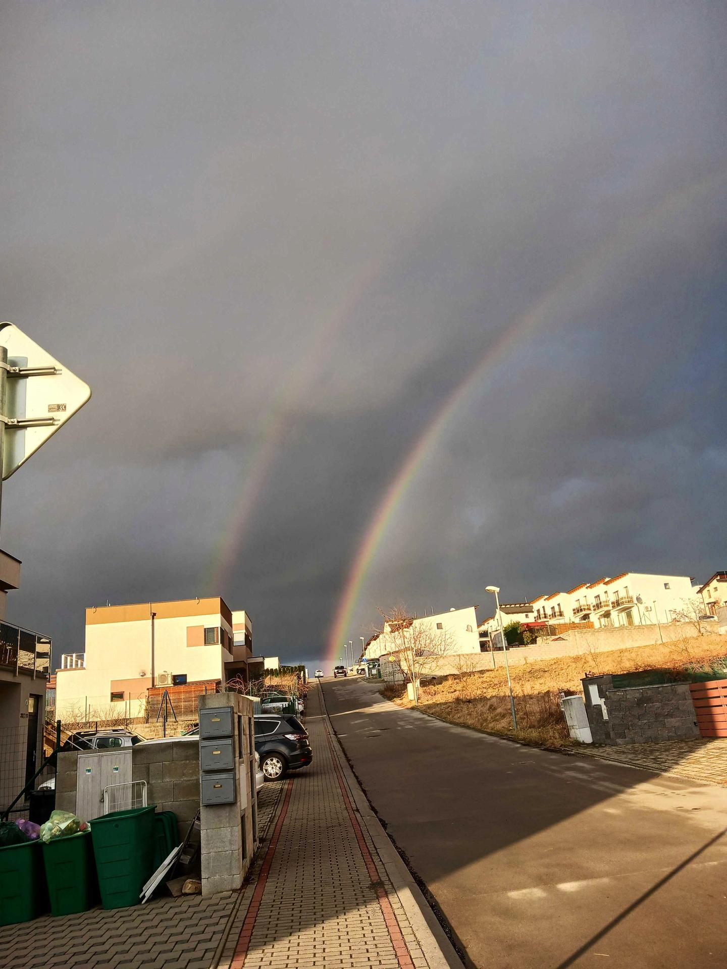 Dvojitá dúha nad Stupavou