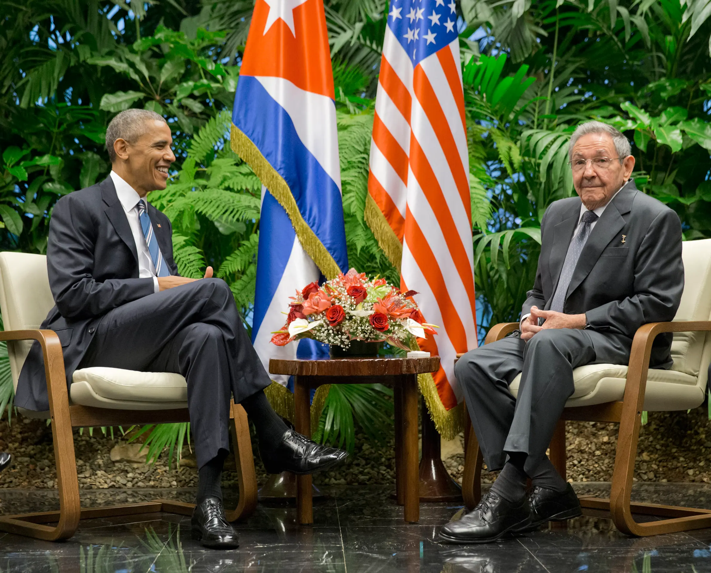 Barack Obama sa stretol s Raúlom Castrom