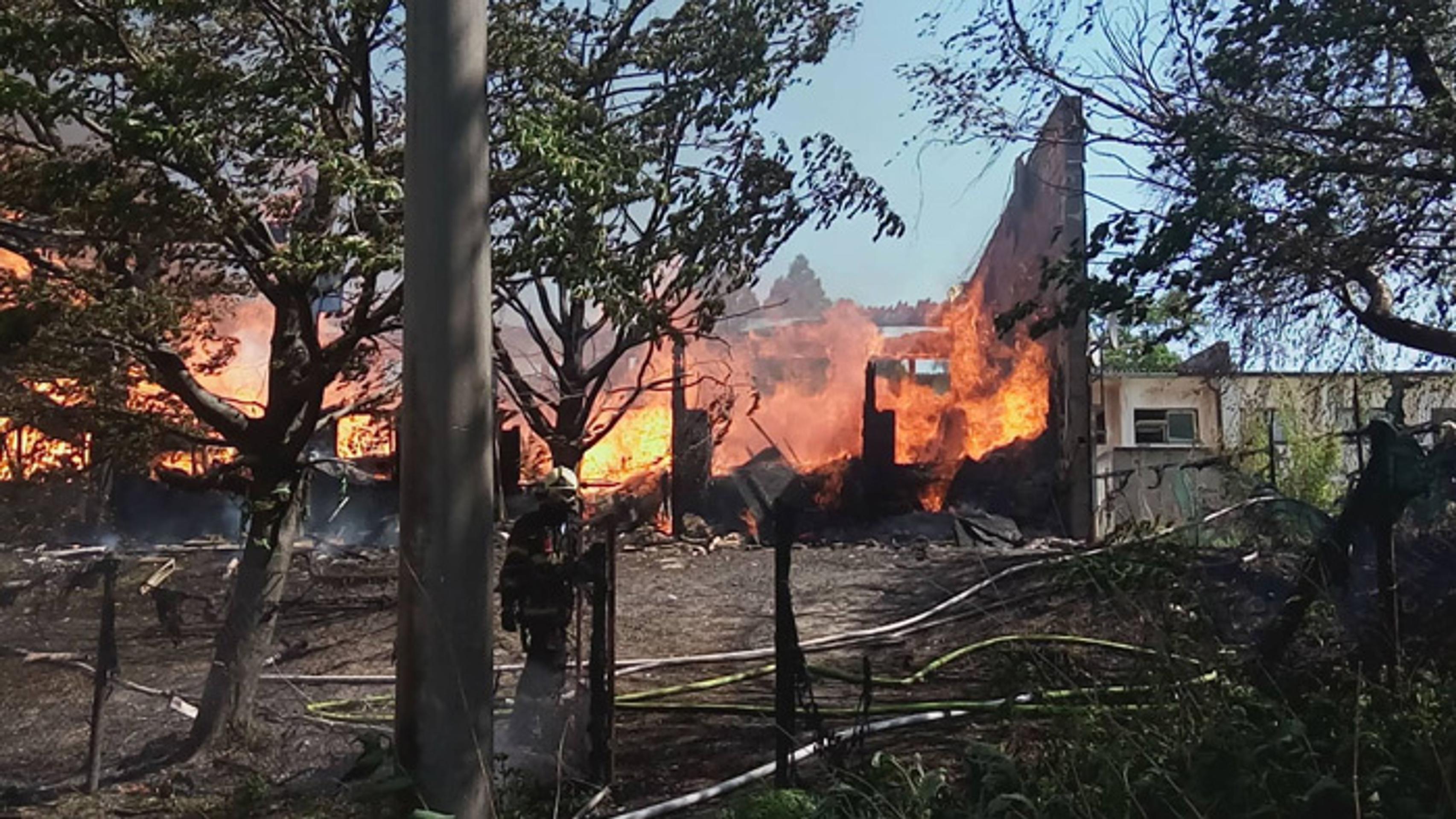 Požiar v bratislavskom Ružinove.