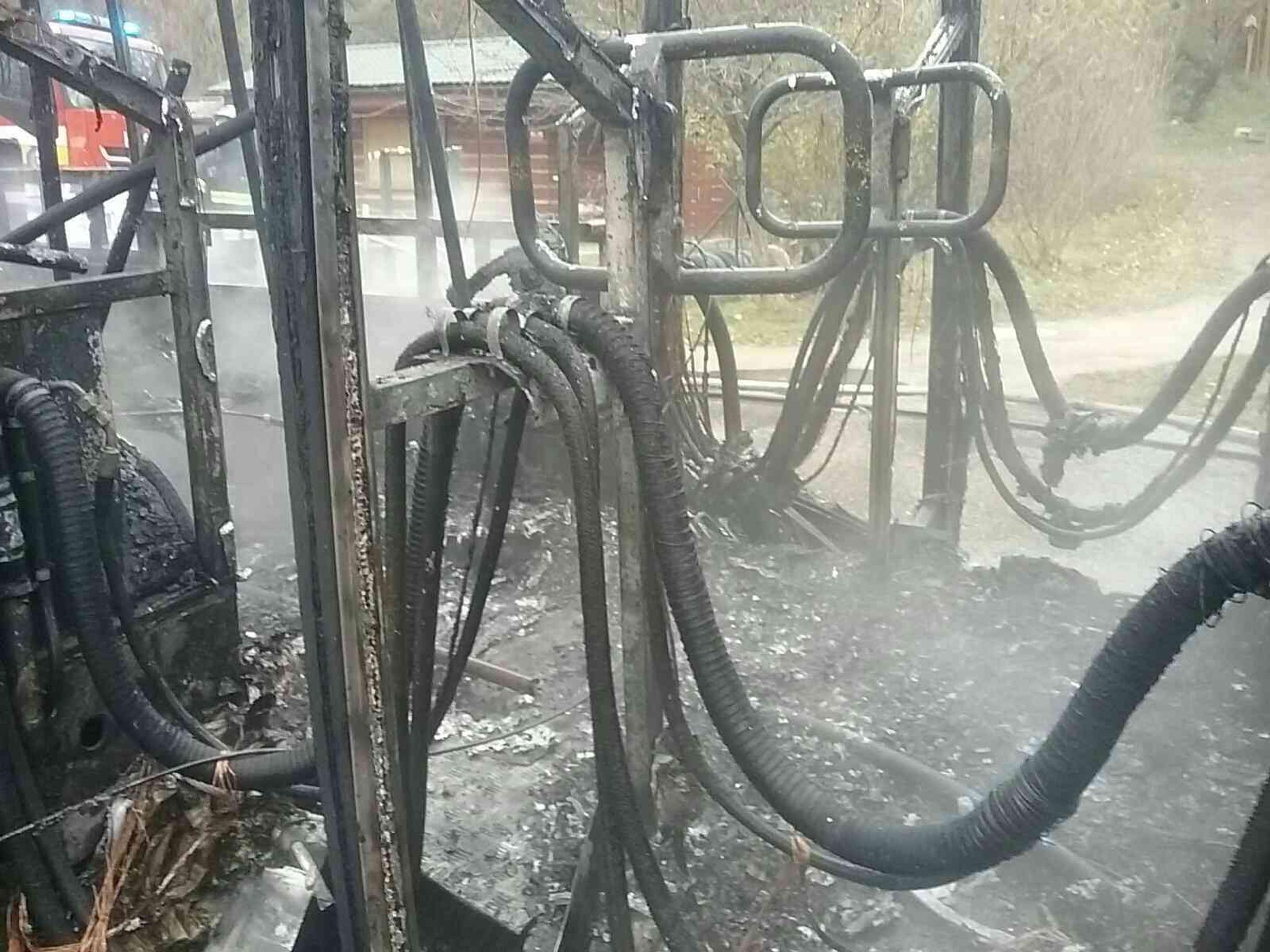 Požiar autobusu MHD v Bratislave.