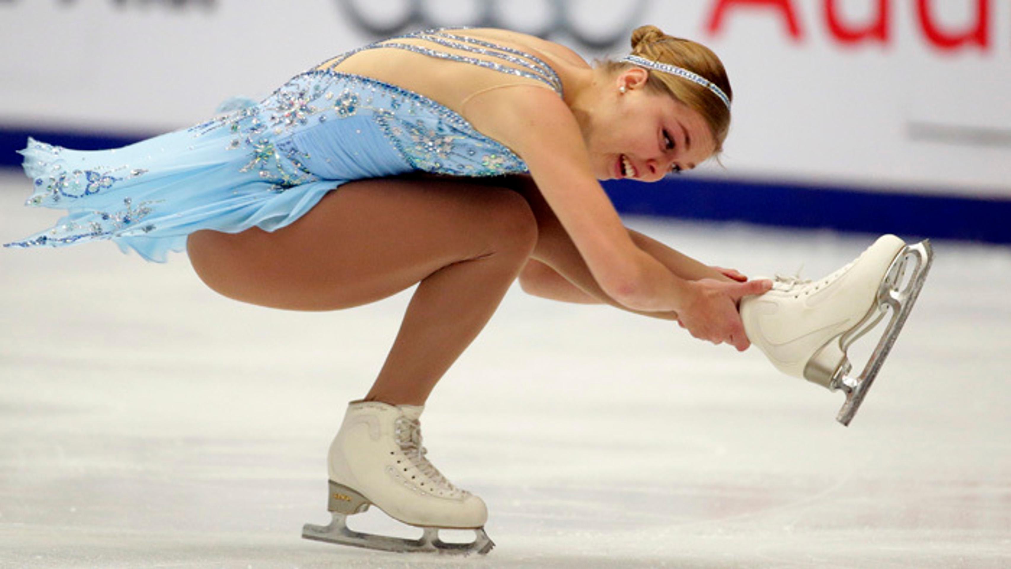 Krasokorčuliarka Nicole Rajičová počas voľnej jazdy na Čínskom pohári.