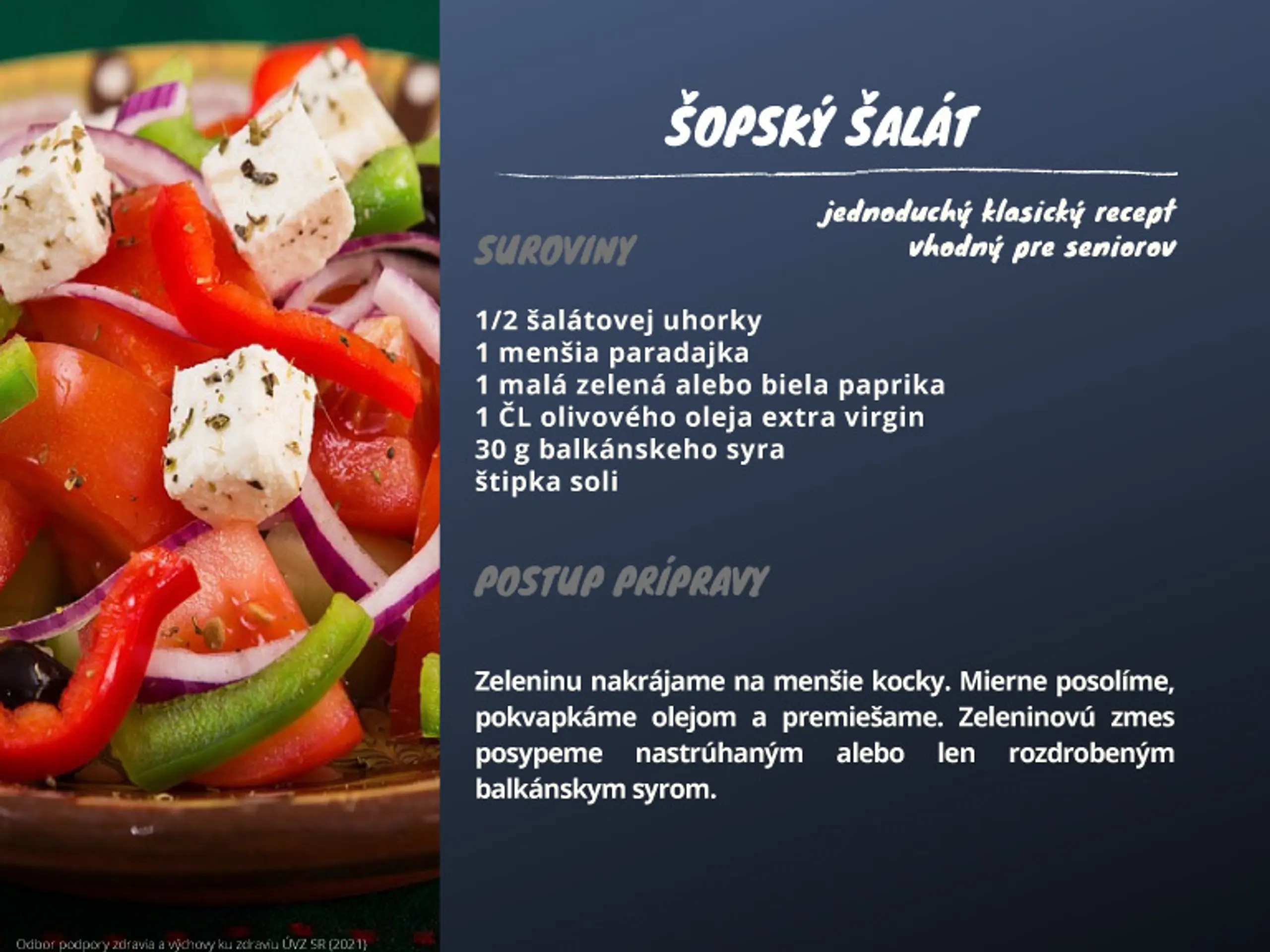 Malá kuchárka pre seniorov.