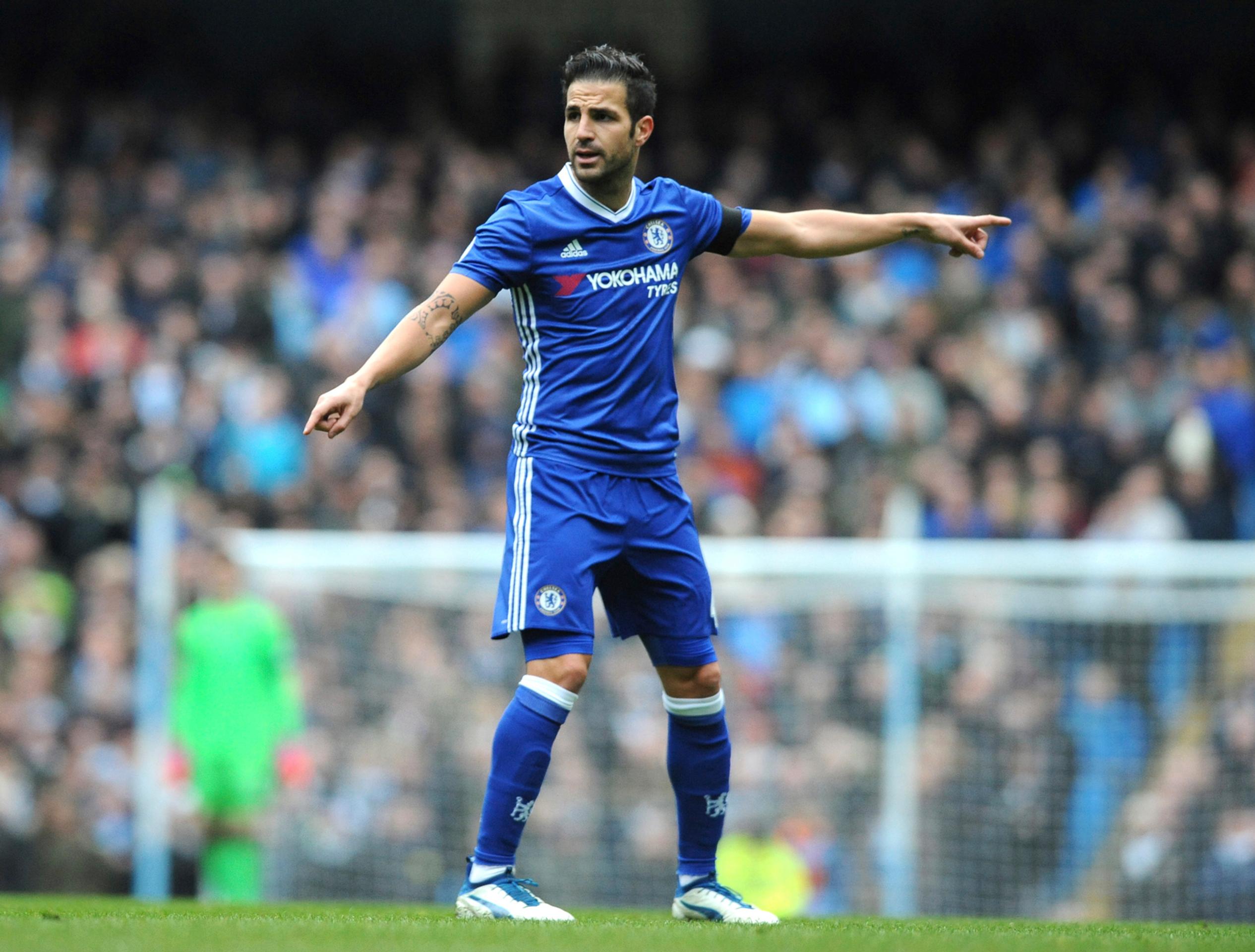 Francésc Fábregas počas duelu Chelsea proti Man City.