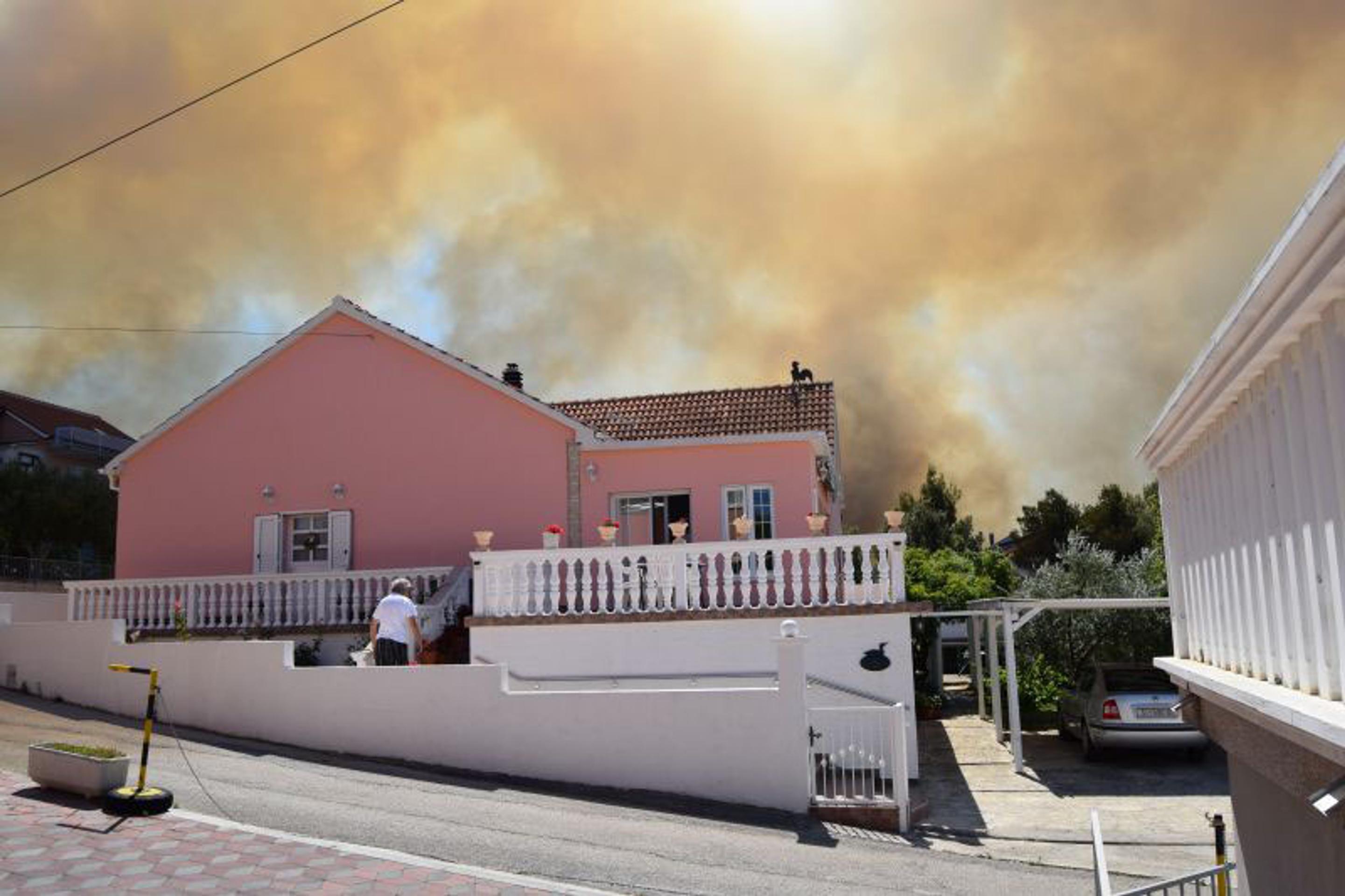Požiar v chorvátskej Brodarici