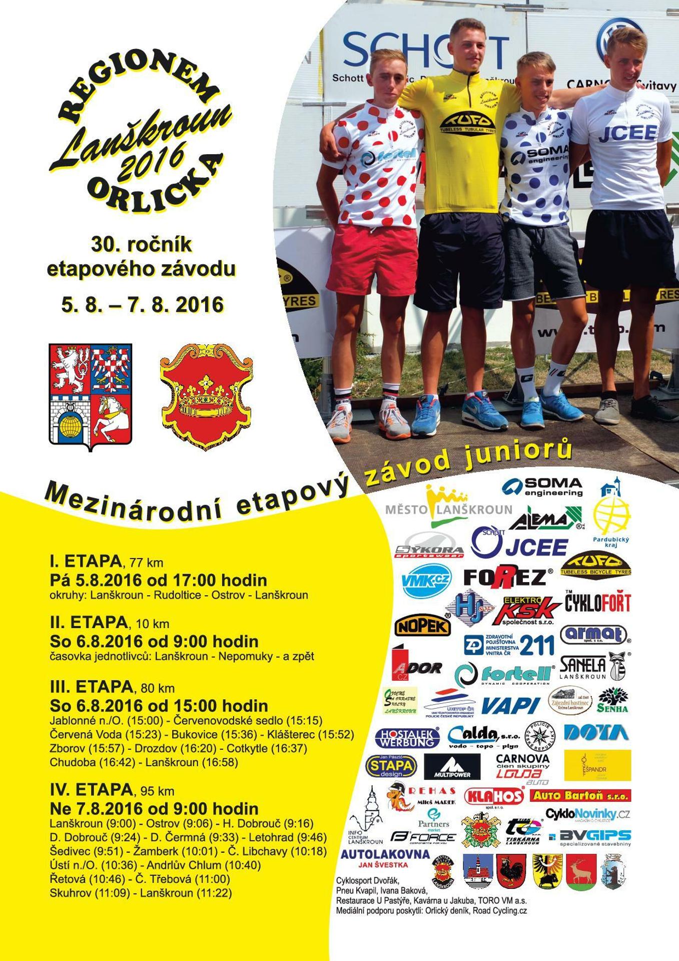 Pozvánka na preteky Regiónom Orlicka 2016