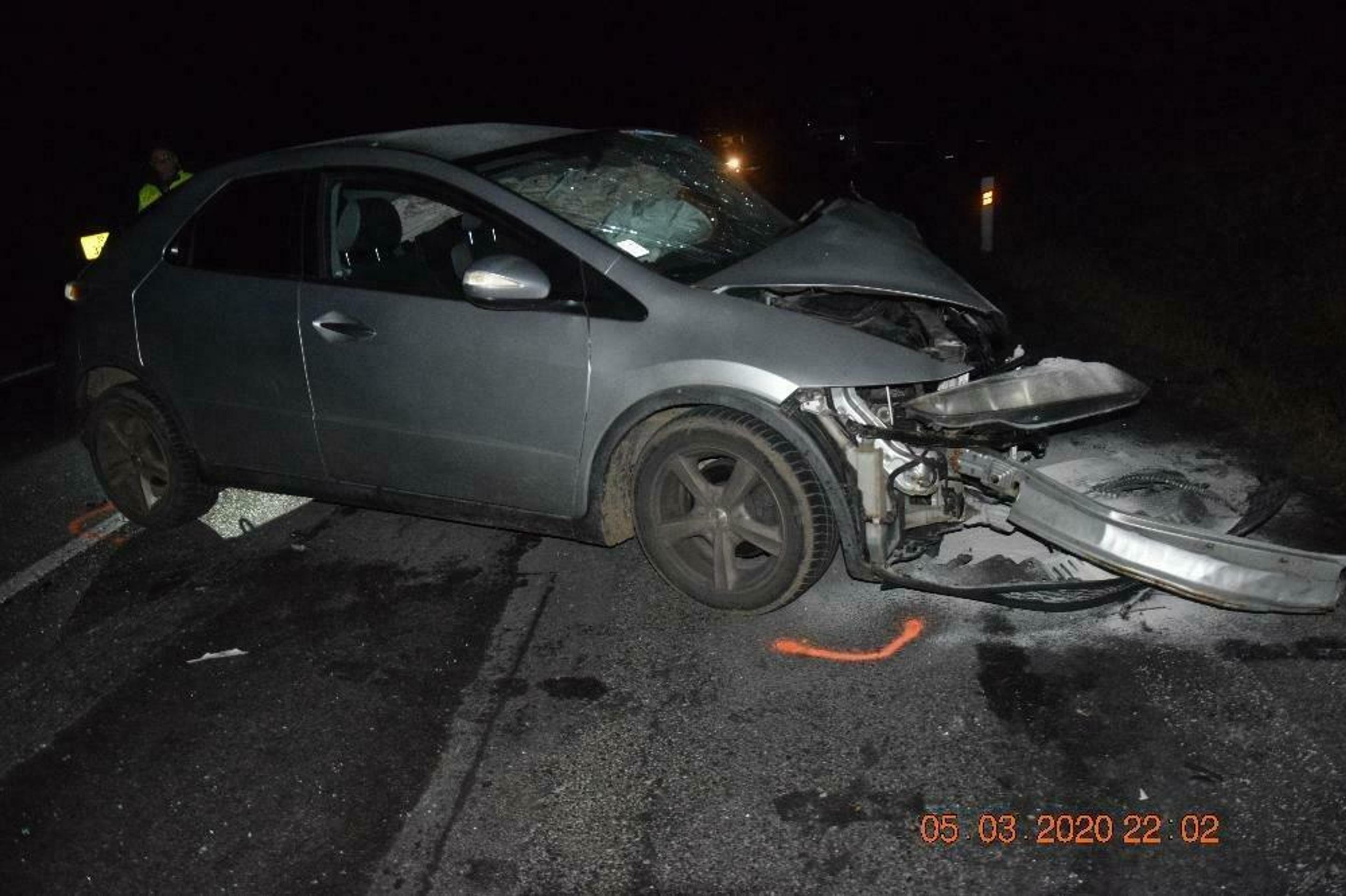 Nehoda pri Rimavskej Sobote.