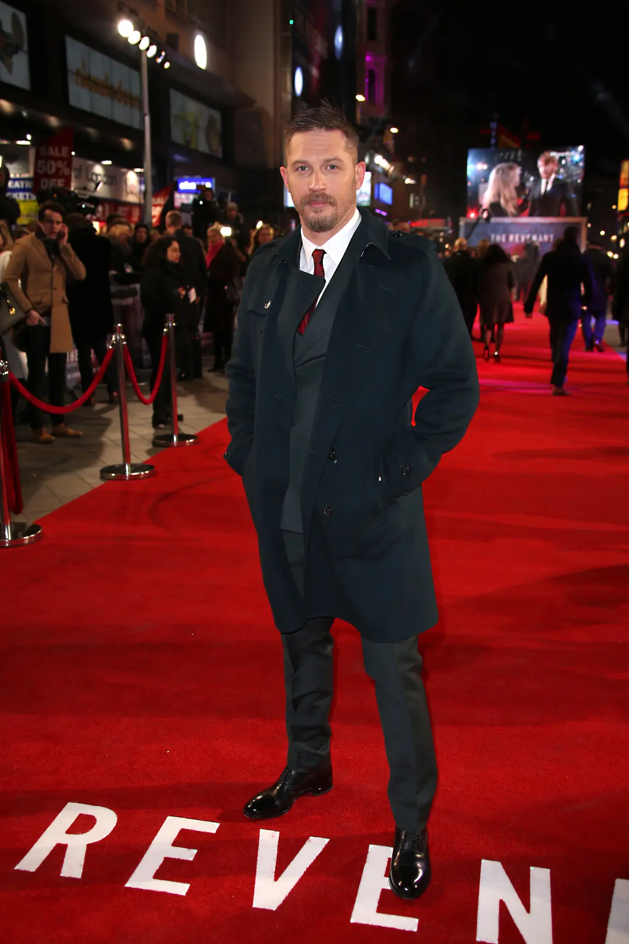Tom Hardy na premiére snímky The Revenant
