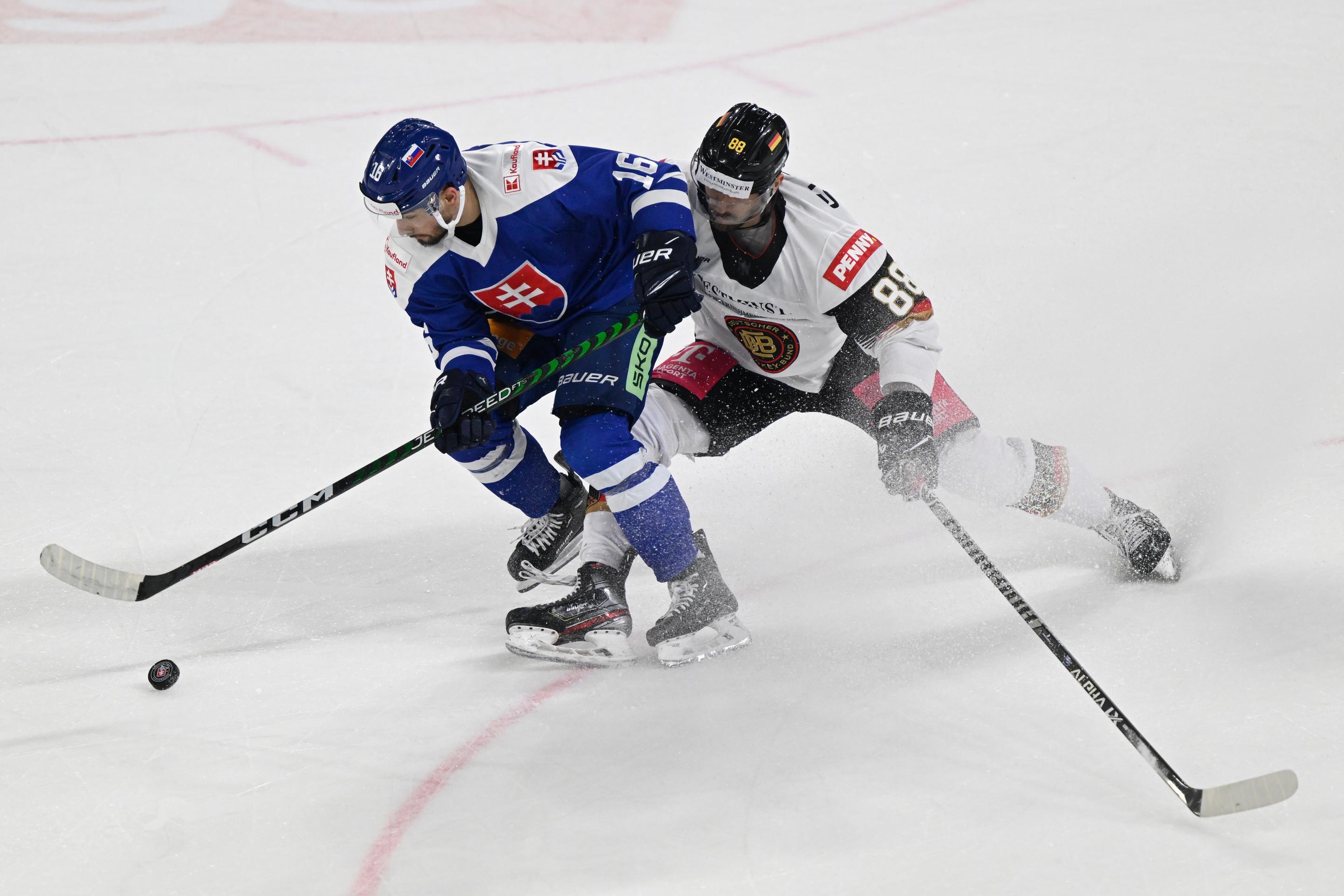 Na snímke zľava Róbert Lantoši (Slovensko) a Tobias Fohrler (Nemecko).