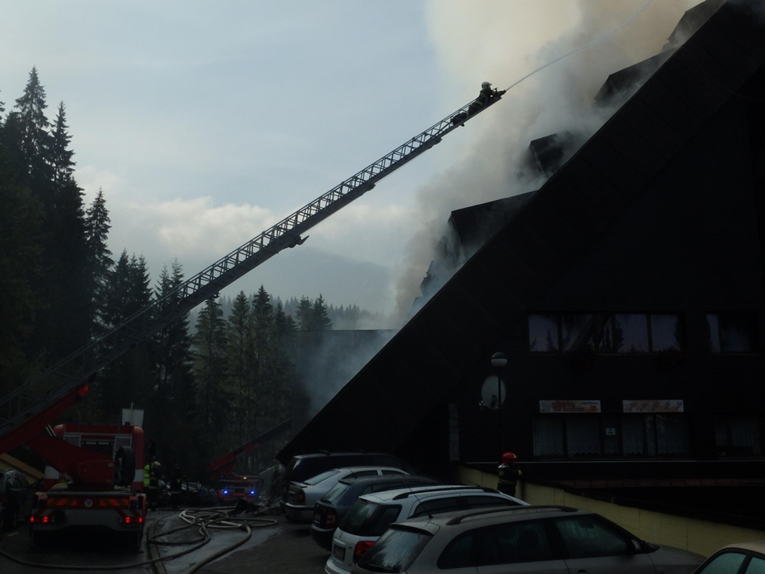 Požiar hotela v Jasnej