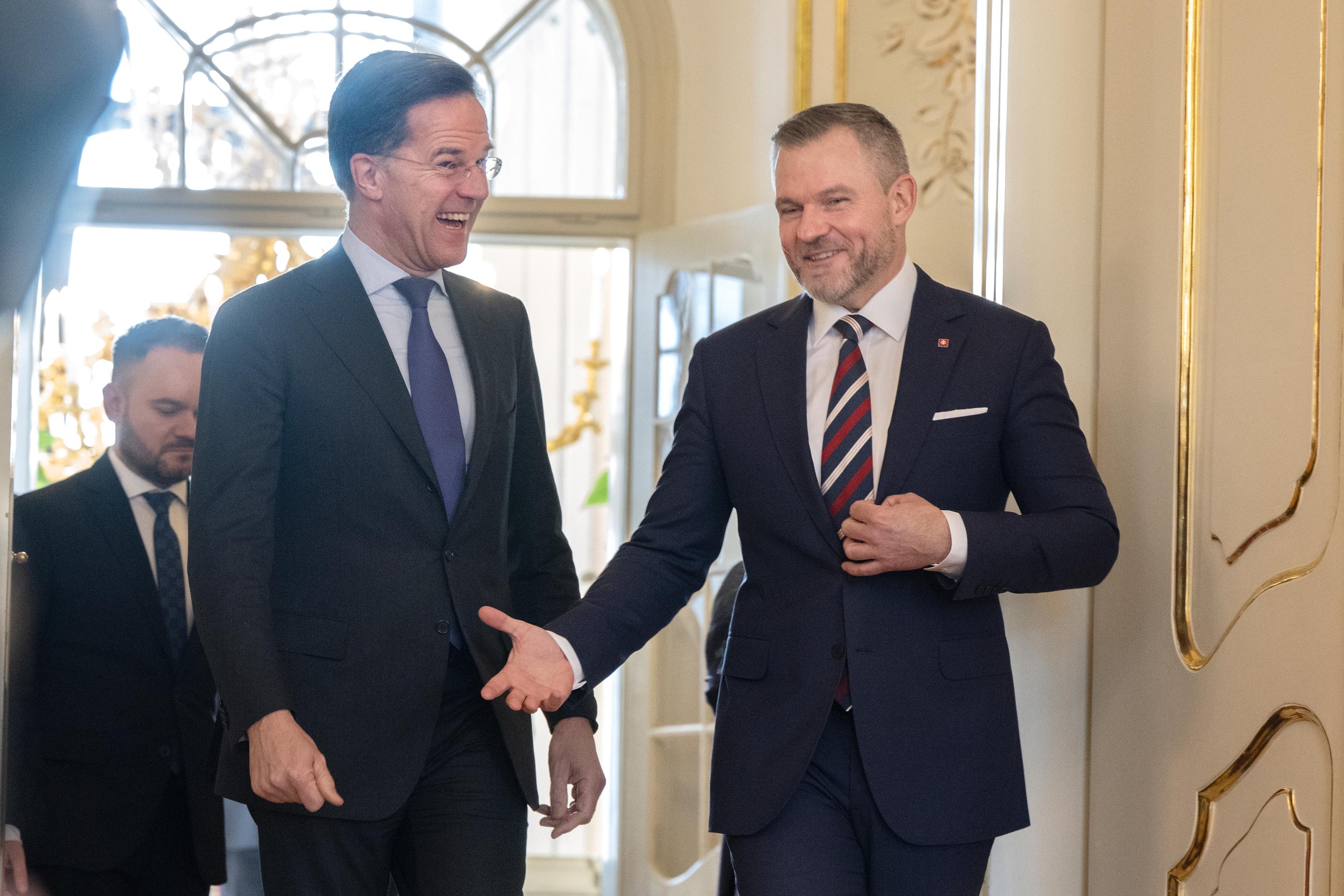 Peter Pellegrini a Mark Rutte