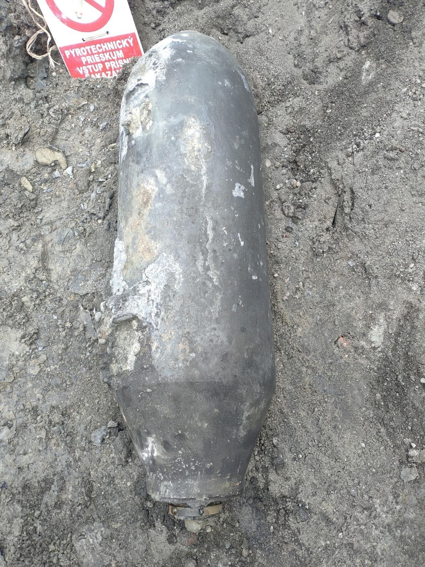 Bomba, ktorú našli v Bratislave.