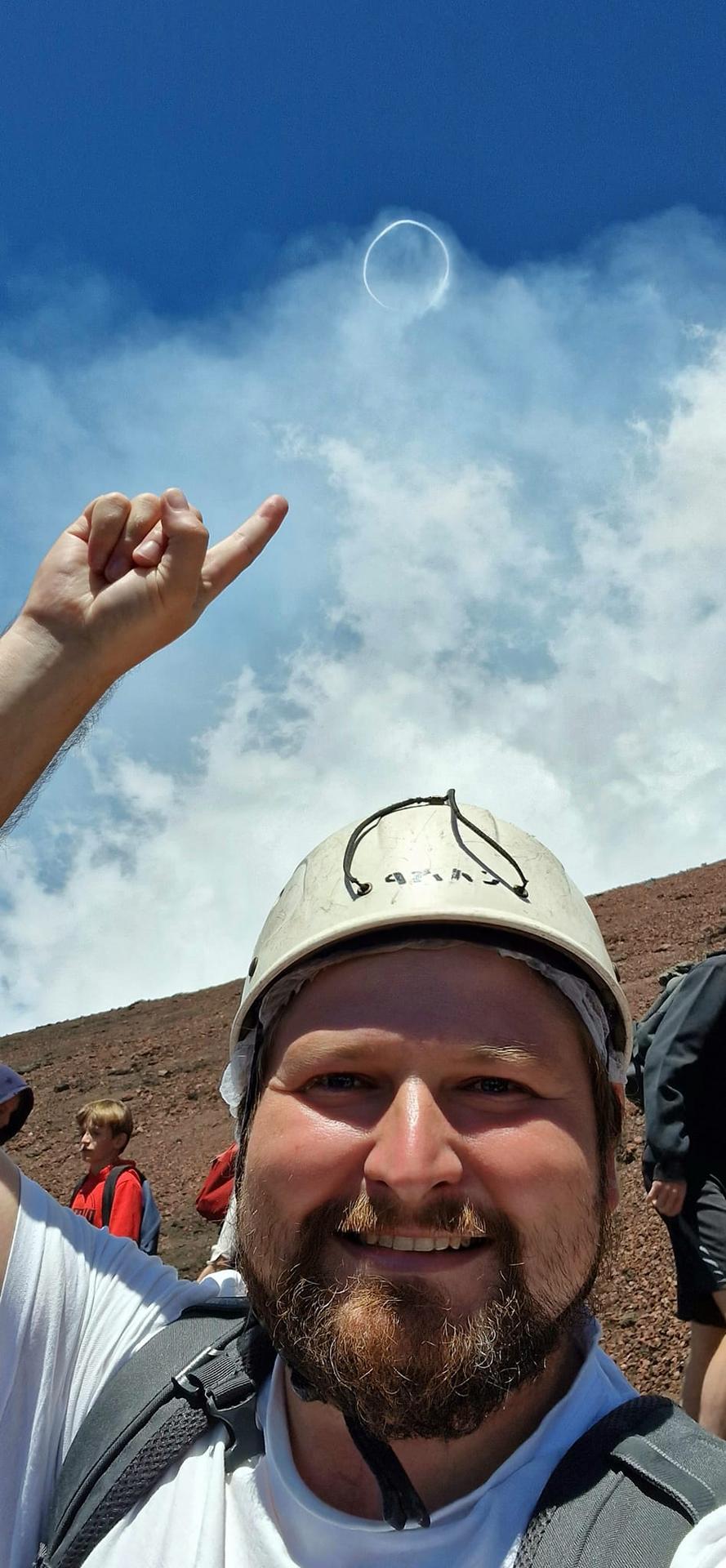 Kruhový oblak nad Etnou