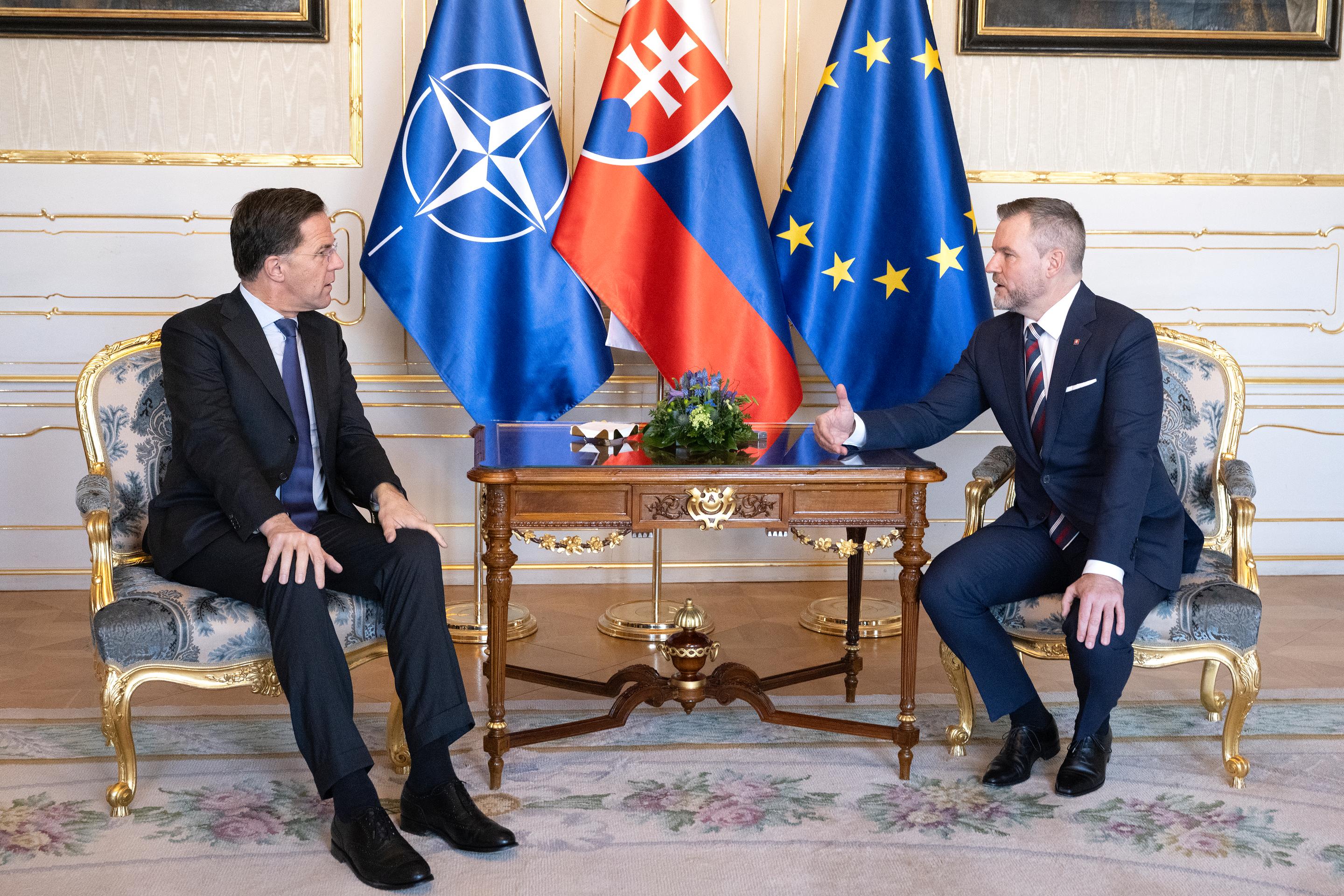 Peter Pellegrini a Mark Rutte