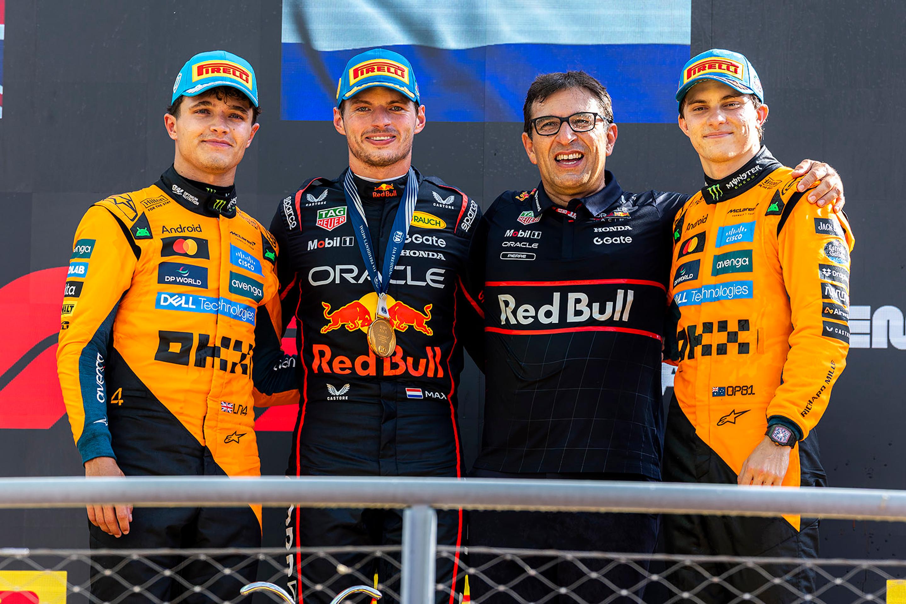 Pódium víťazov po Veľkej cene Talianska.