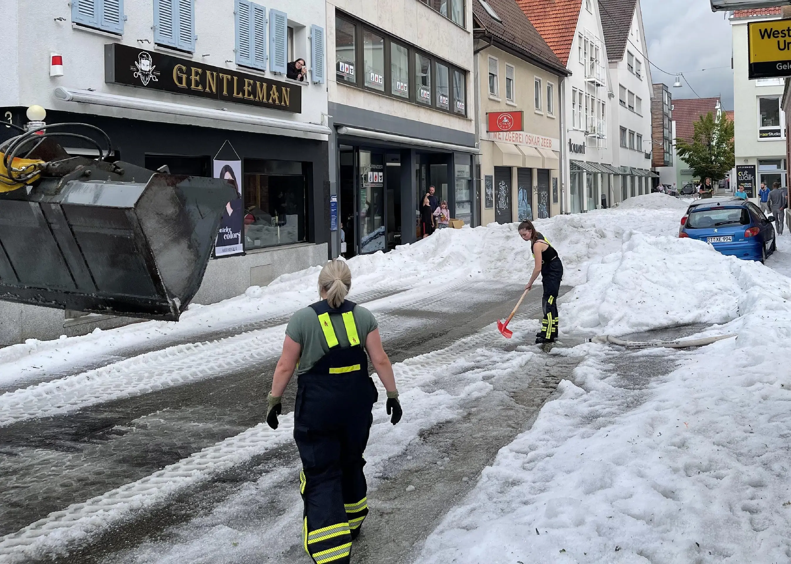 Krupobitie v Nemecku.