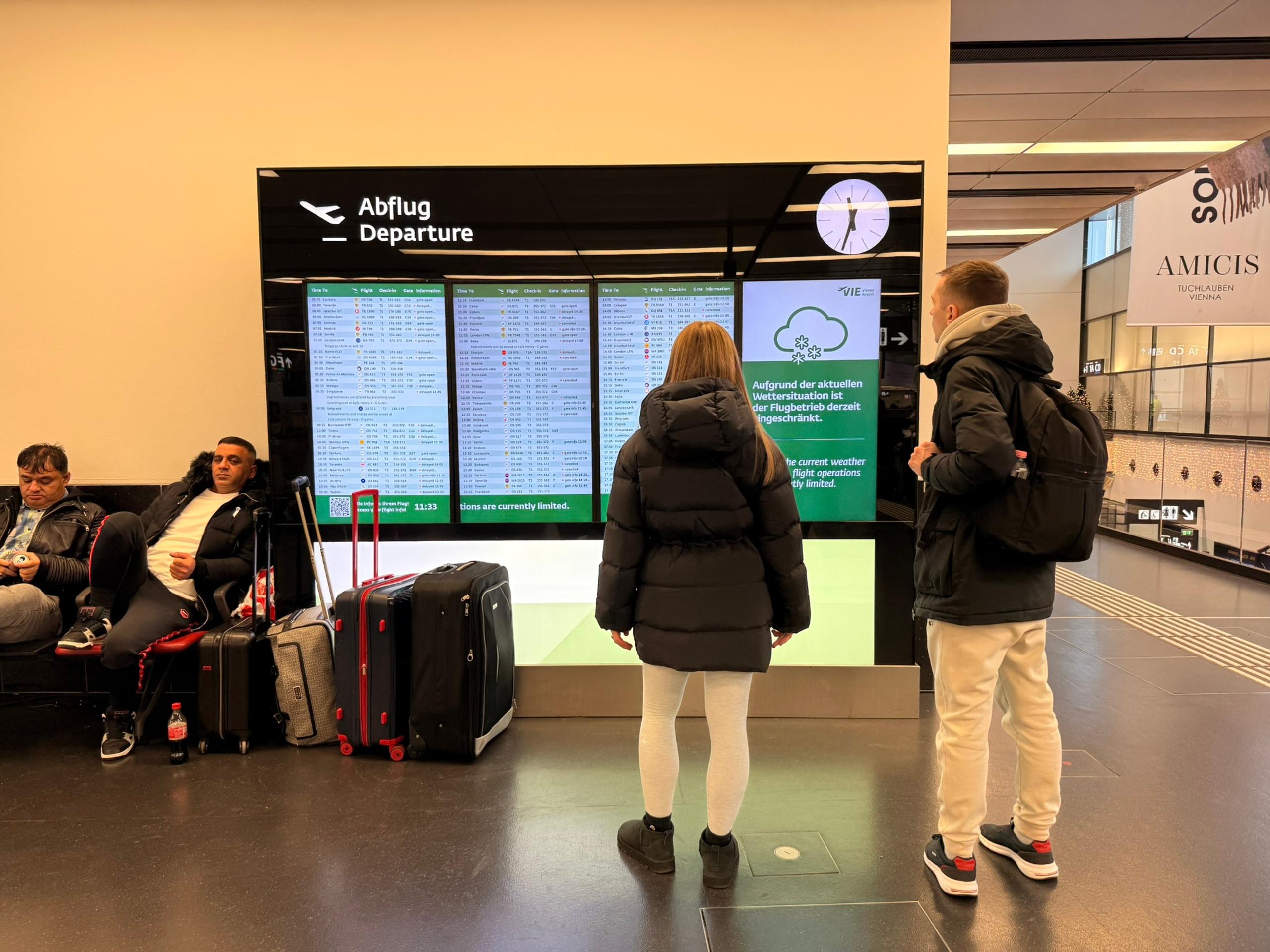 Zábery z viedenského letiska