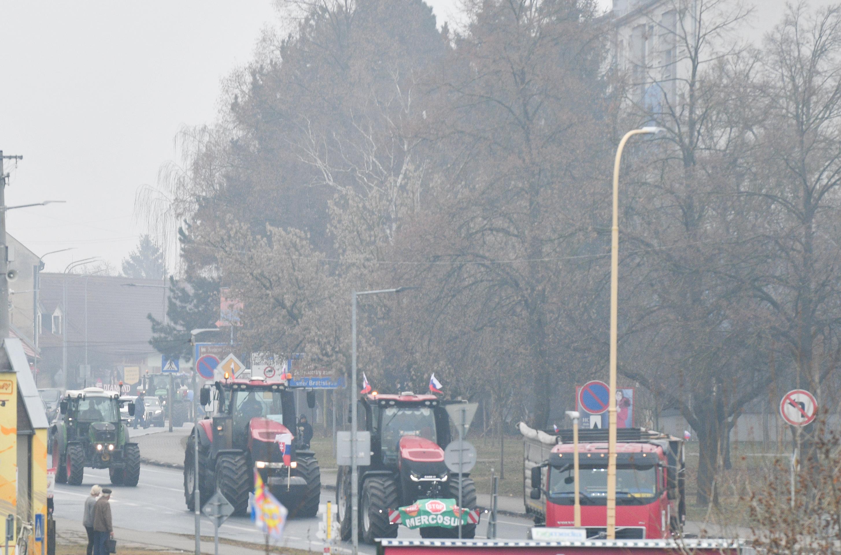 Protest poľnohospodárov.