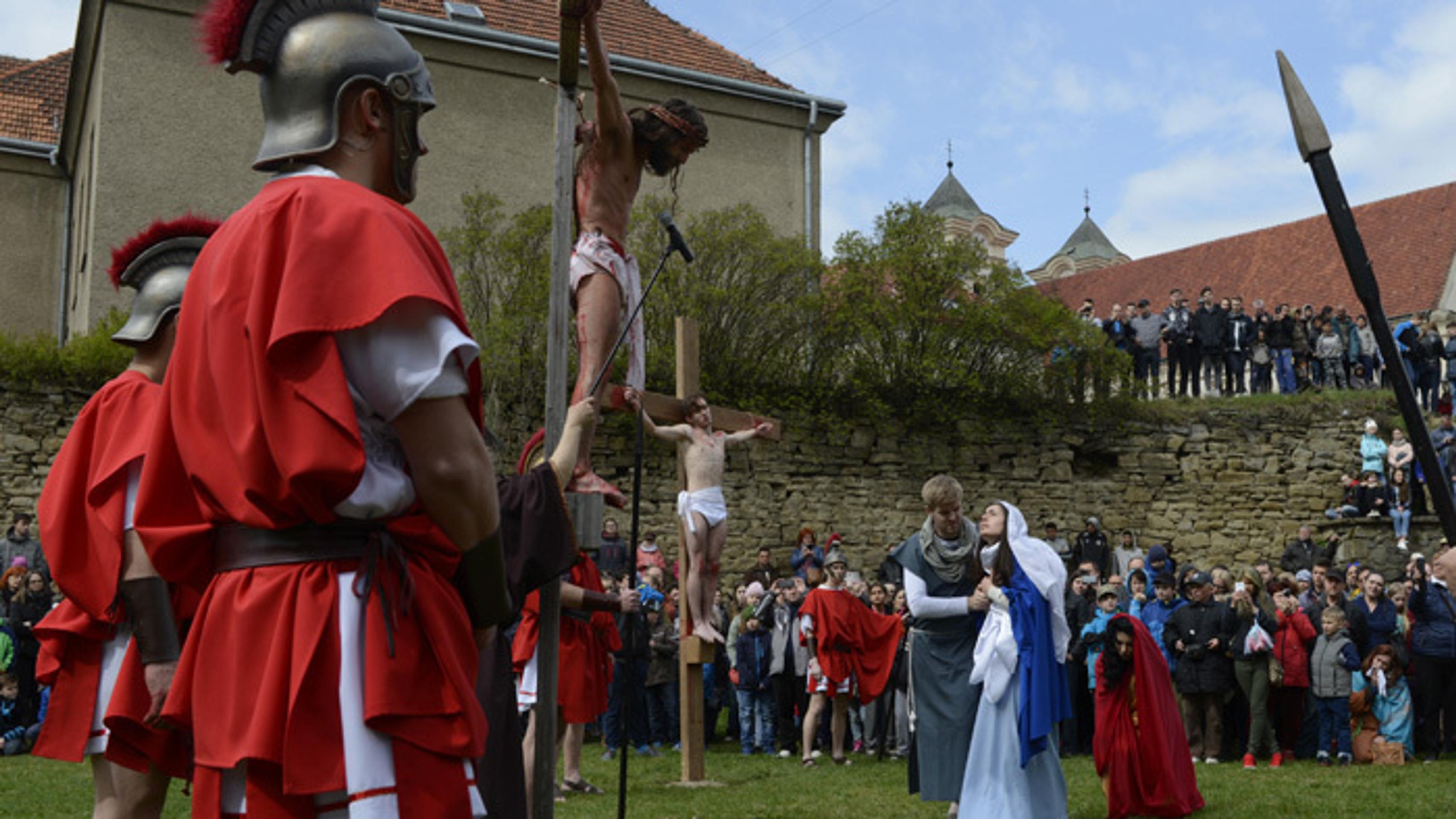 Živá krížová cesta na Veľký piatok v Prešove.