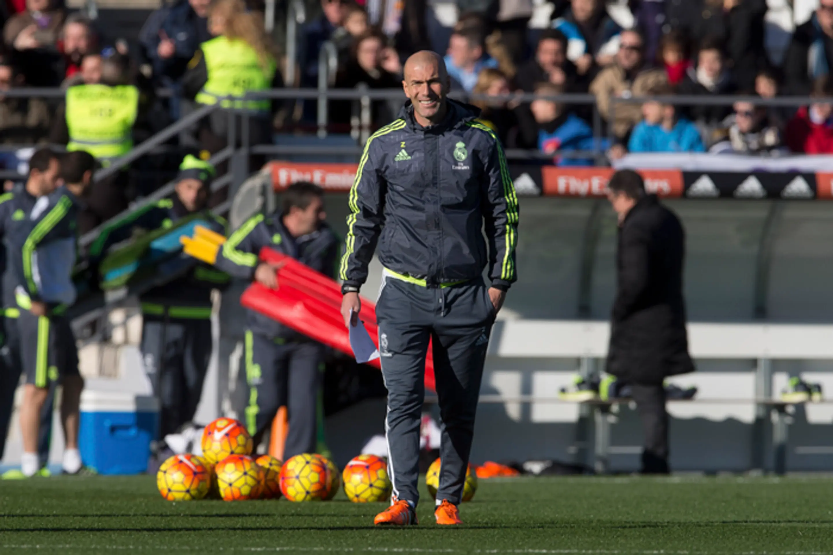 Zinedine Zidane na prvom tréningu Realu Madrid.