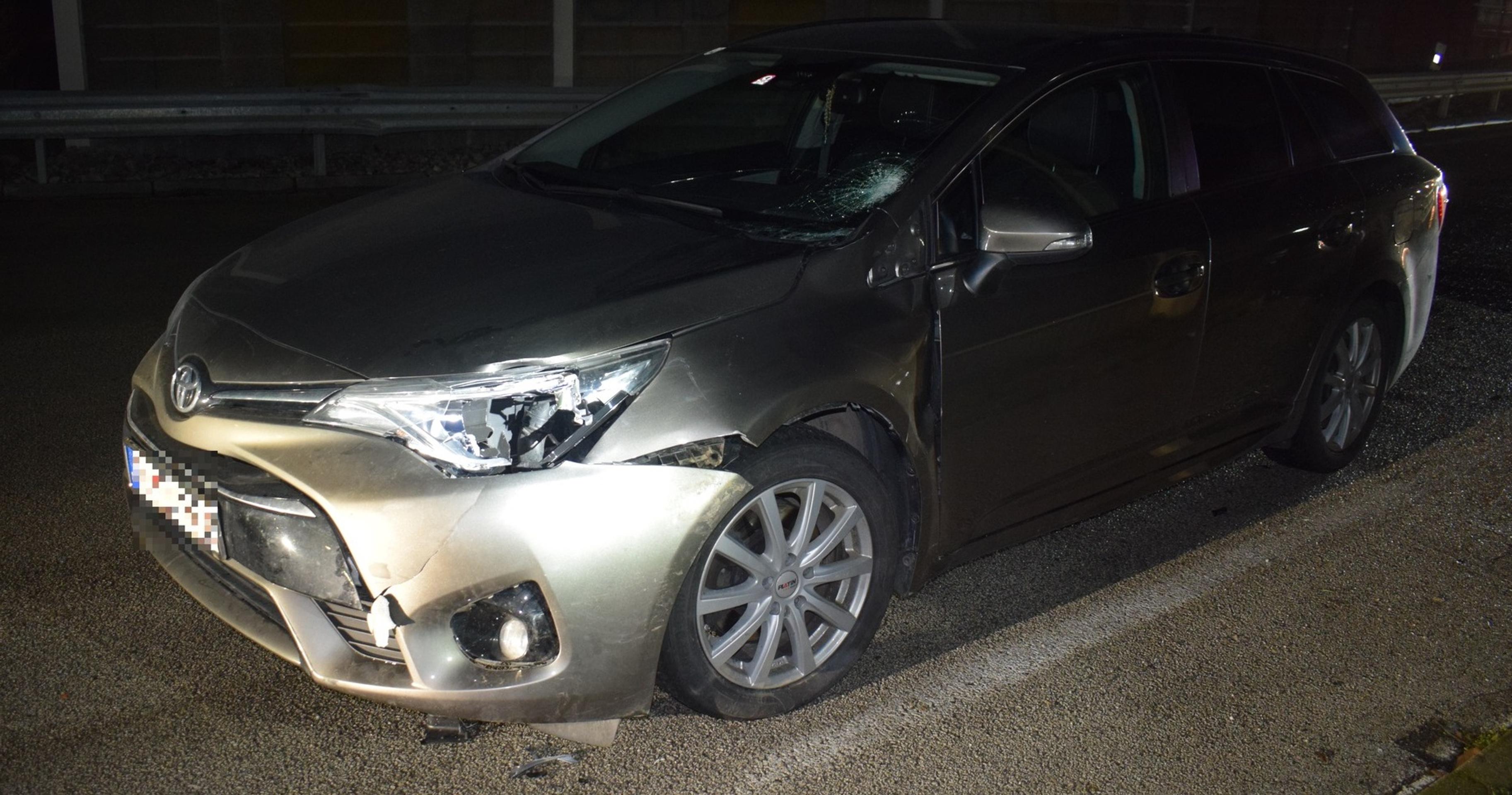 Auto, ktoré ako prvé zachytilo chodca.