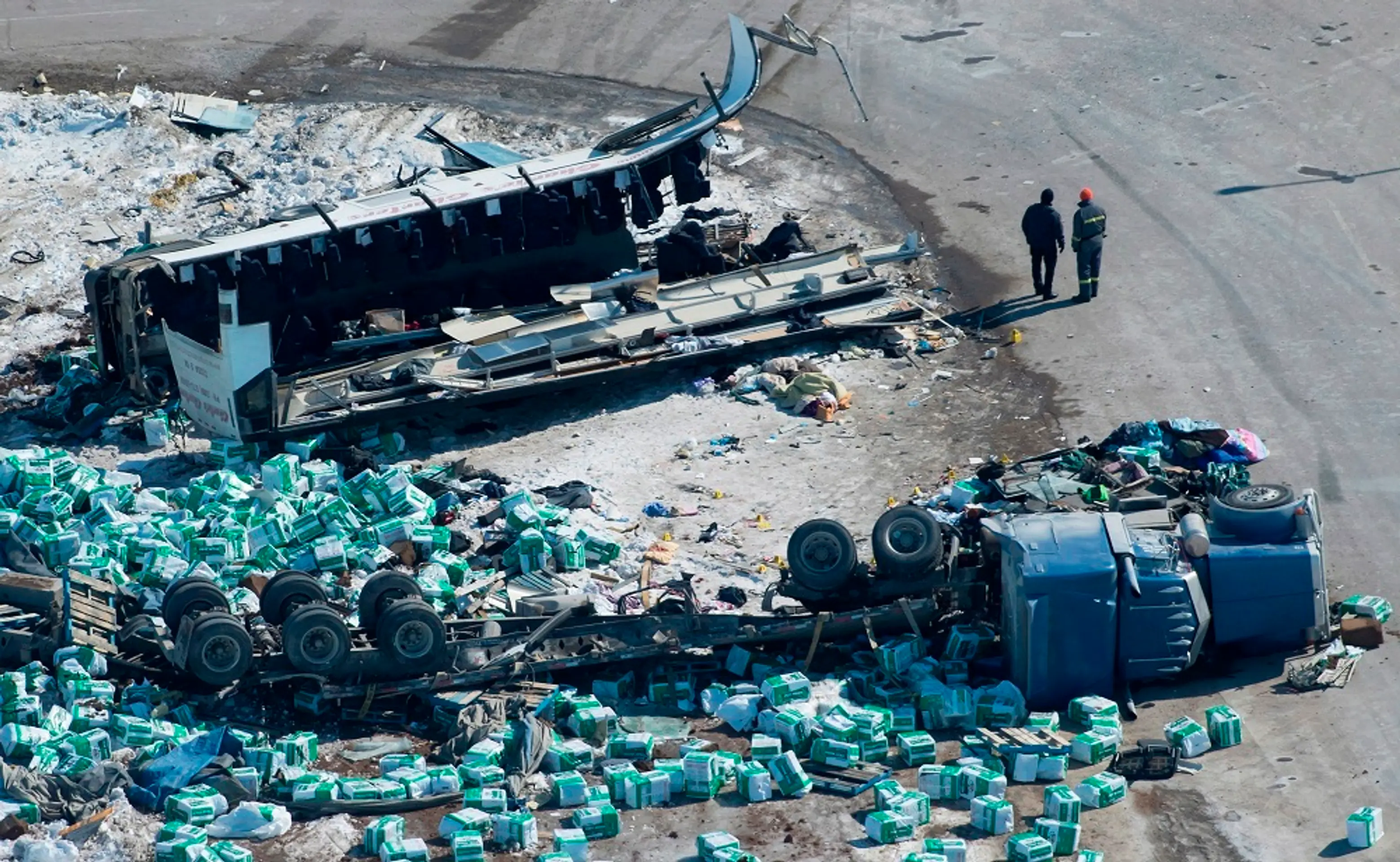 Autobus, v ktorom zahynuli mladí hokejisti