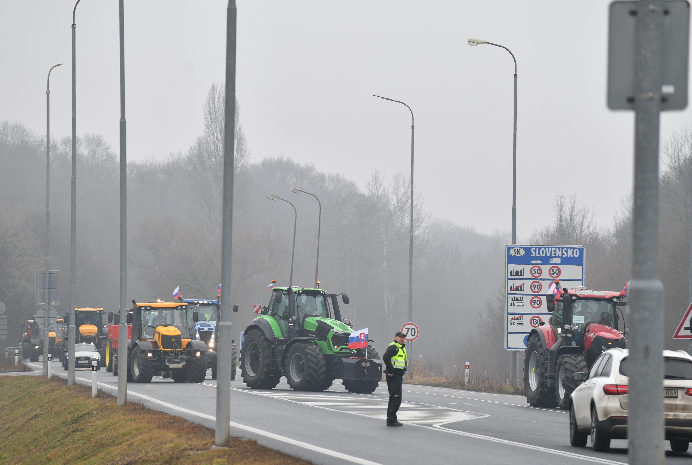 Protest poľnohospodárov.