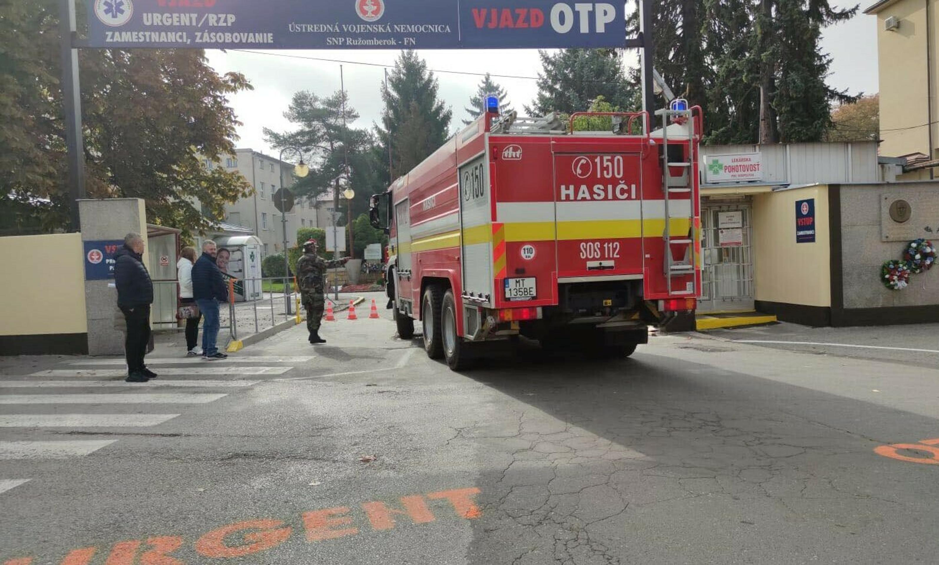 Požiar nemocnice v Ružomberku.