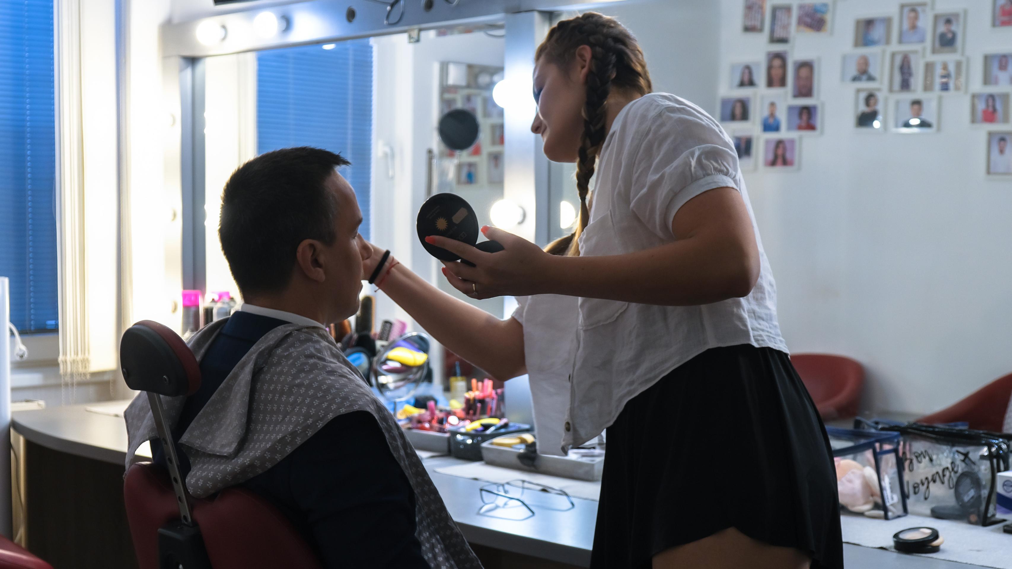 Erik Tomáš pred nakrúcaním.