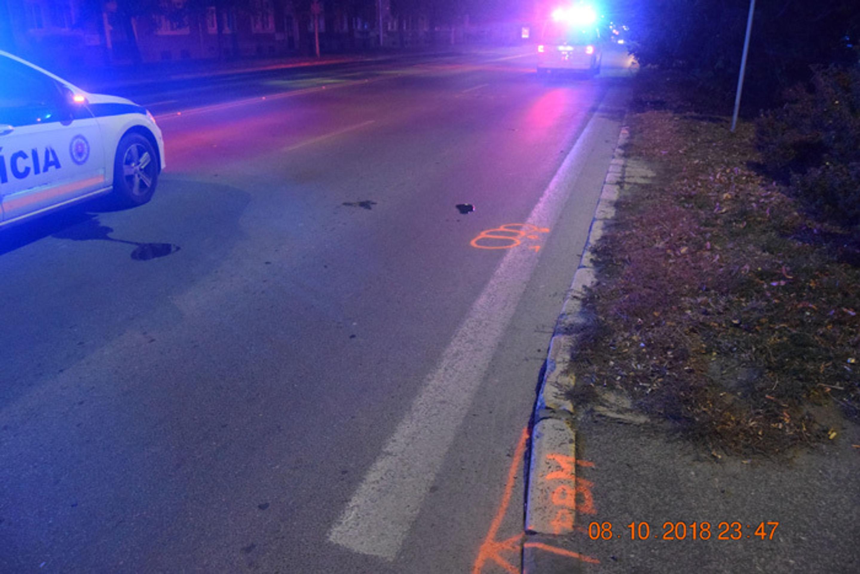 Miesto nešťastia, kde zrazil vodič Mercesedu 27-ročnú ženu.