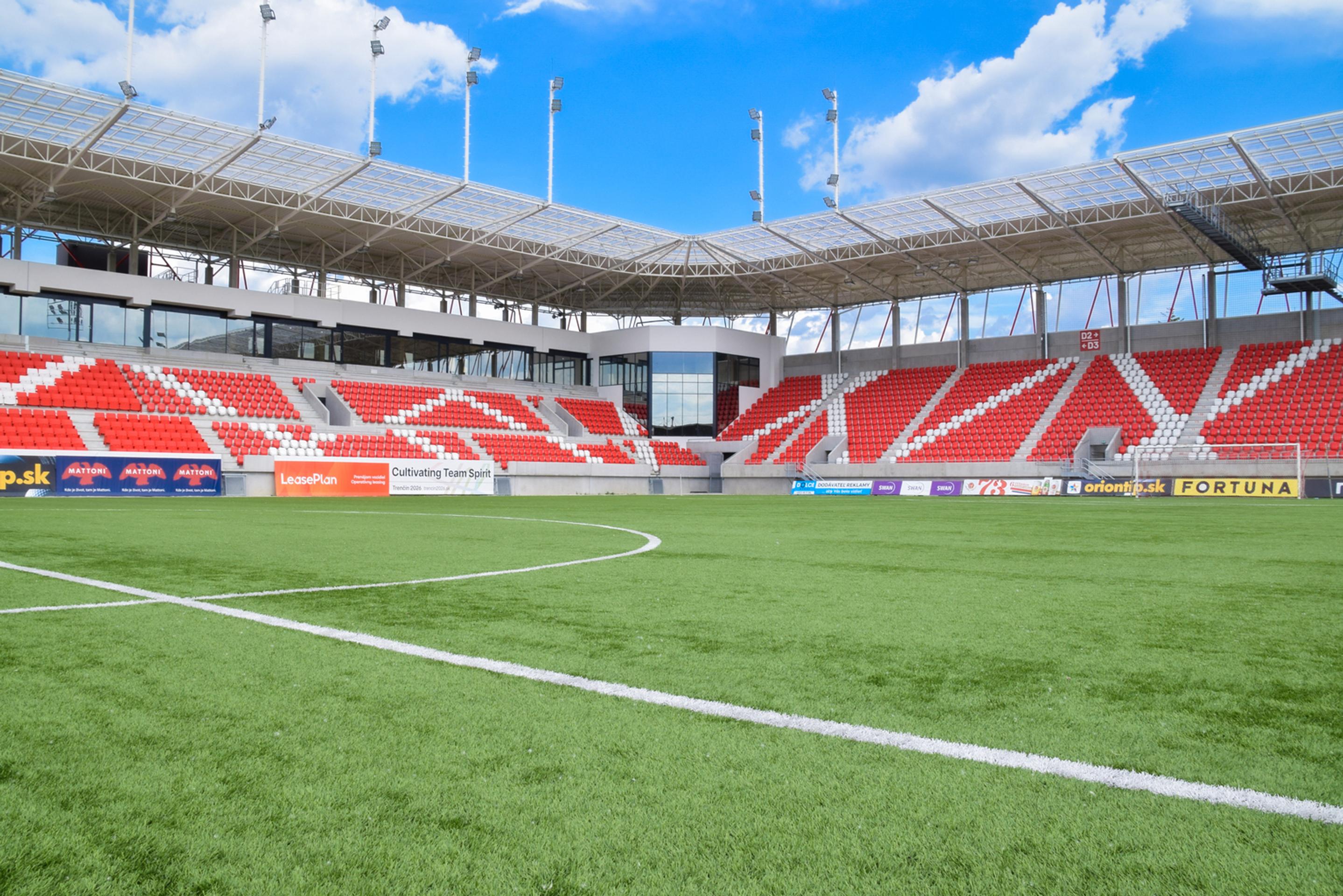 Futbalový štadión v Trenčíne.
